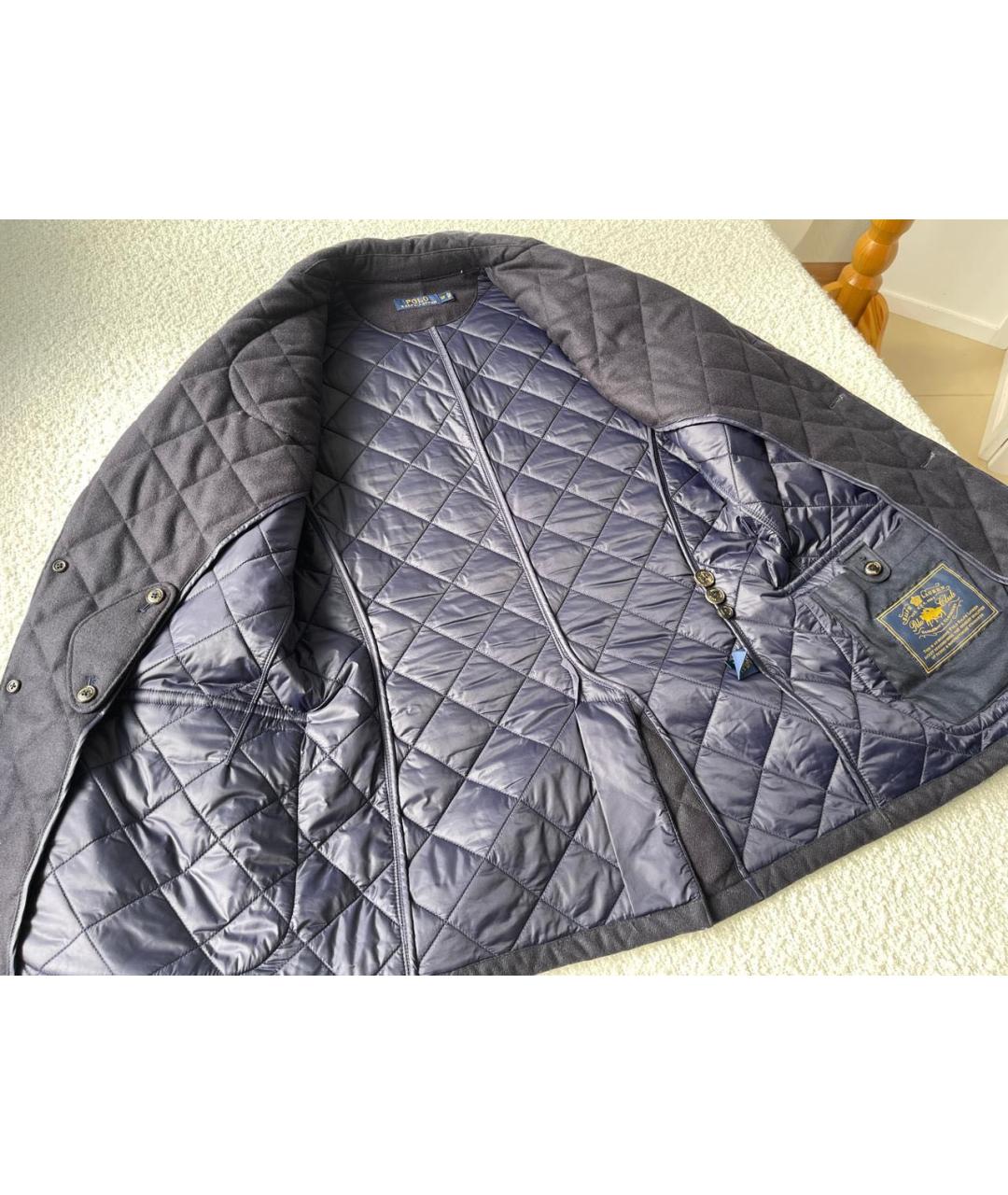 RALPH LAUREN Синяя шерстяная куртка, фото 3
