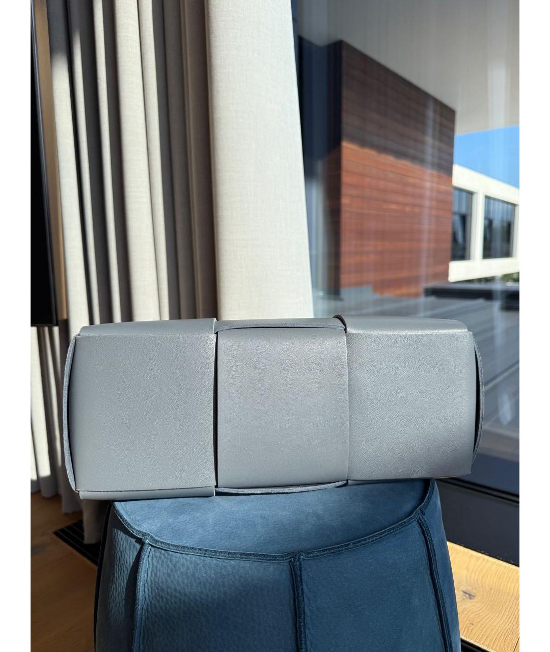 BOTTEGA VENETA Голубая кожаная сумка тоут, фото 7