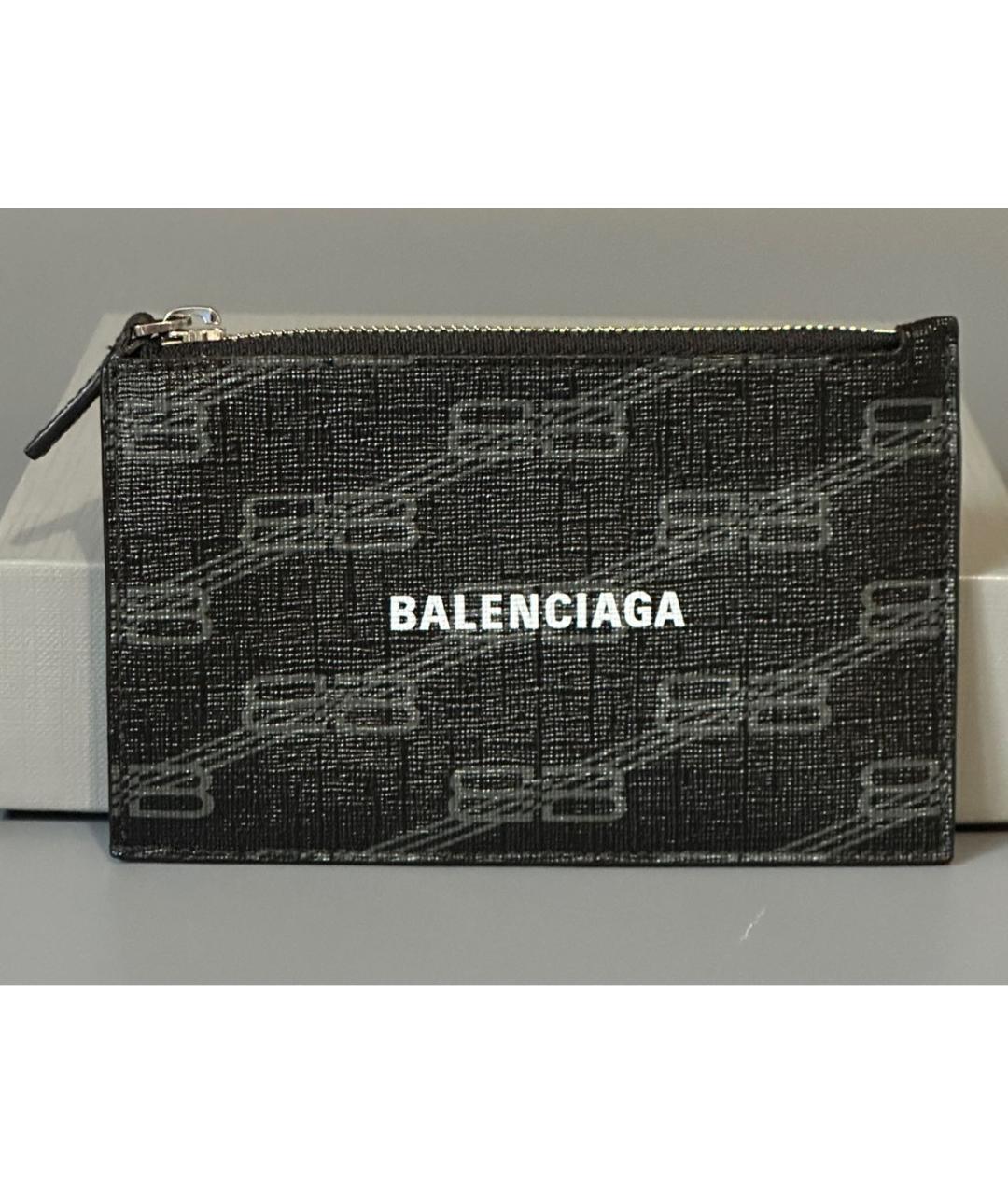 BALENCIAGA Черный кожаный кардхолдер, фото 9