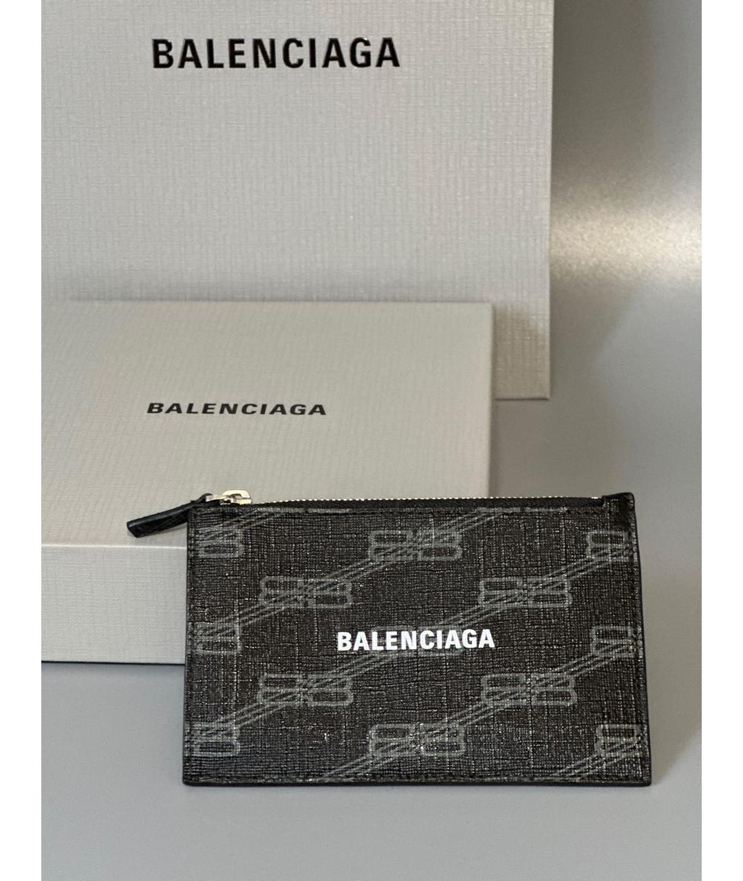 BALENCIAGA Черный кожаный кардхолдер, фото 2