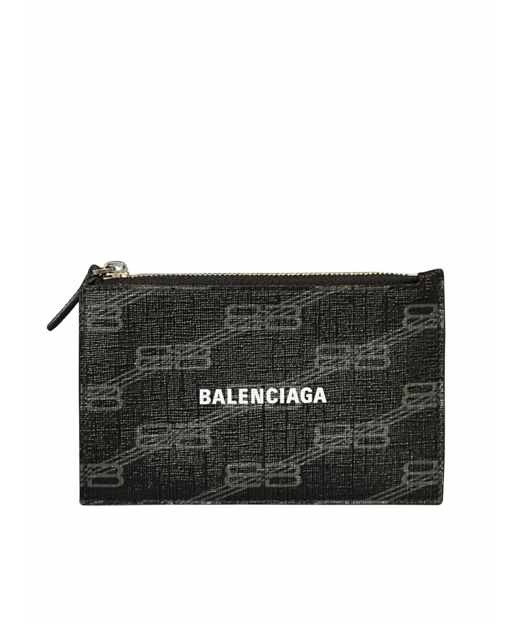 BALENCIAGA Черный кожаный кардхолдер, фото 1