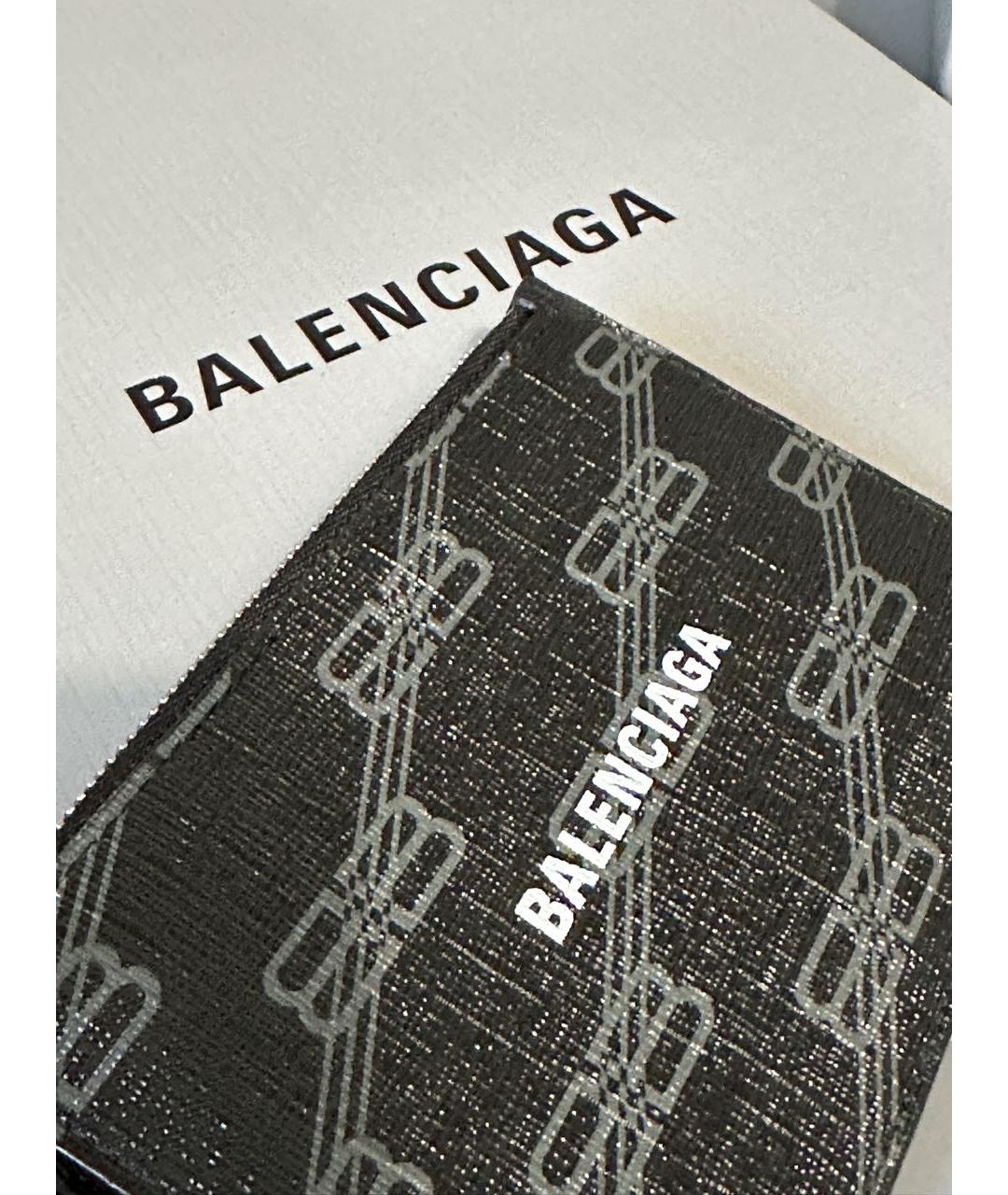 BALENCIAGA Черный кожаный кардхолдер, фото 7