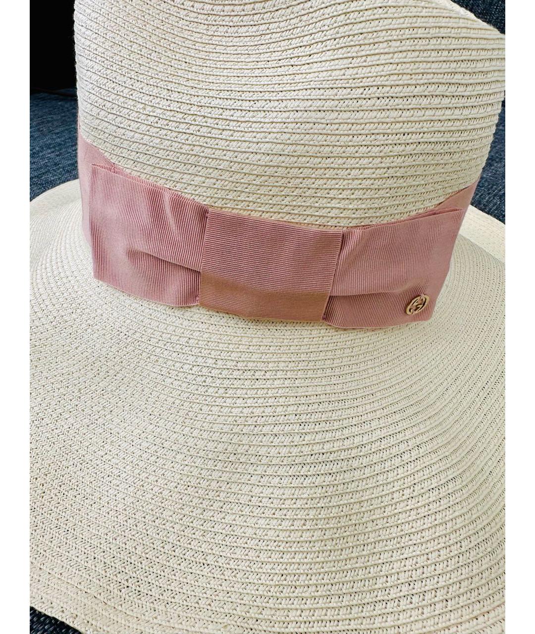 GUCCI Бежевая шляпа, фото 4