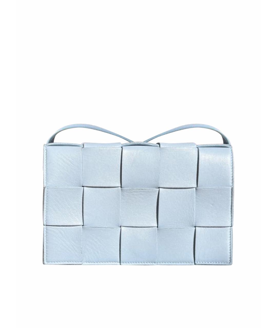 BOTTEGA VENETA Голубая кожаная сумка через плечо, фото 1