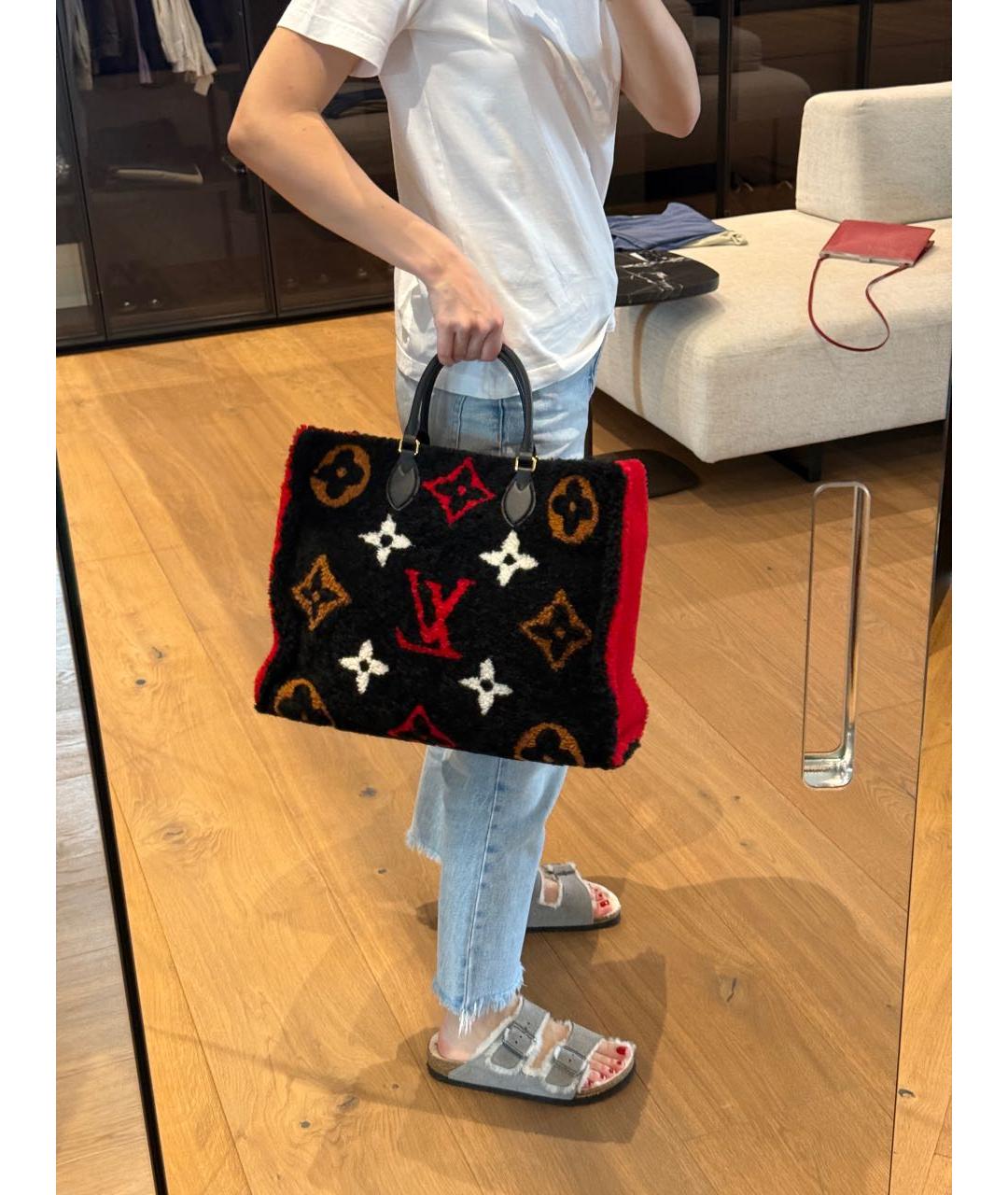 LOUIS VUITTON Мульти меховая сумка тоут, фото 5