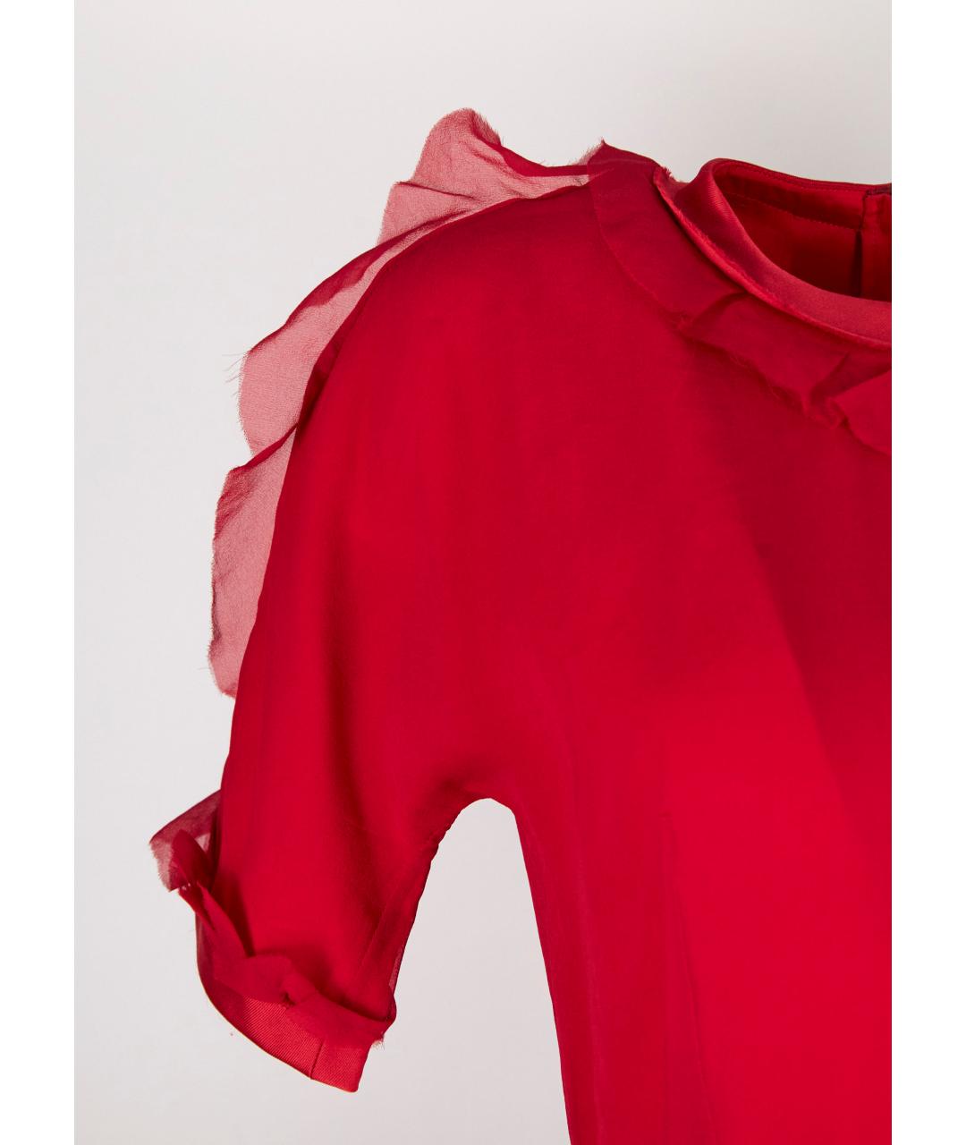 LANVIN Красное полиэстеровое коктейльное платье, фото 5