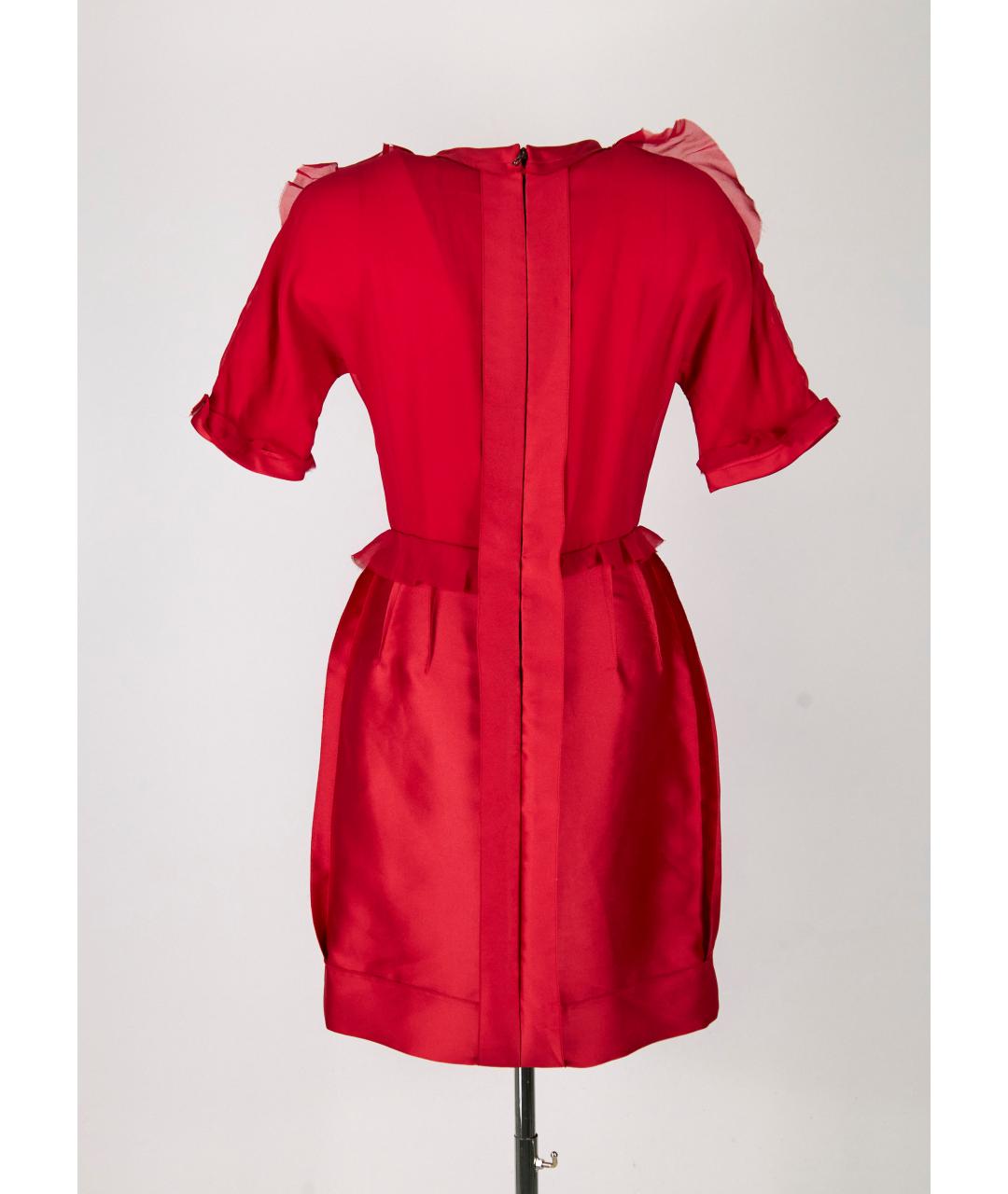 LANVIN Красное полиэстеровое коктейльное платье, фото 2