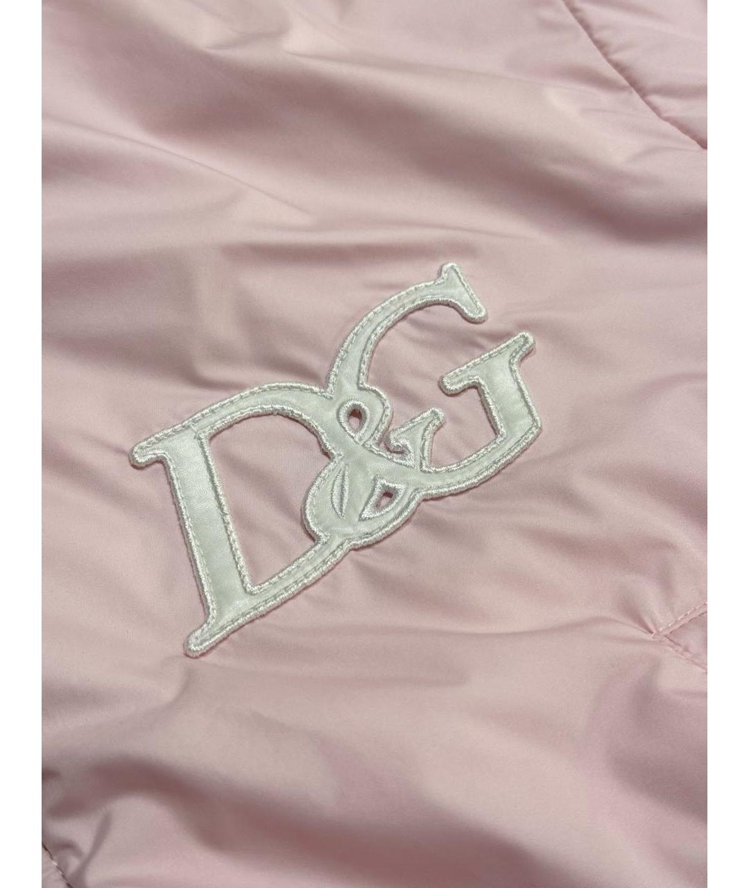 DOLCE&GABBANA Розовая полиэстеровая куртка, фото 8