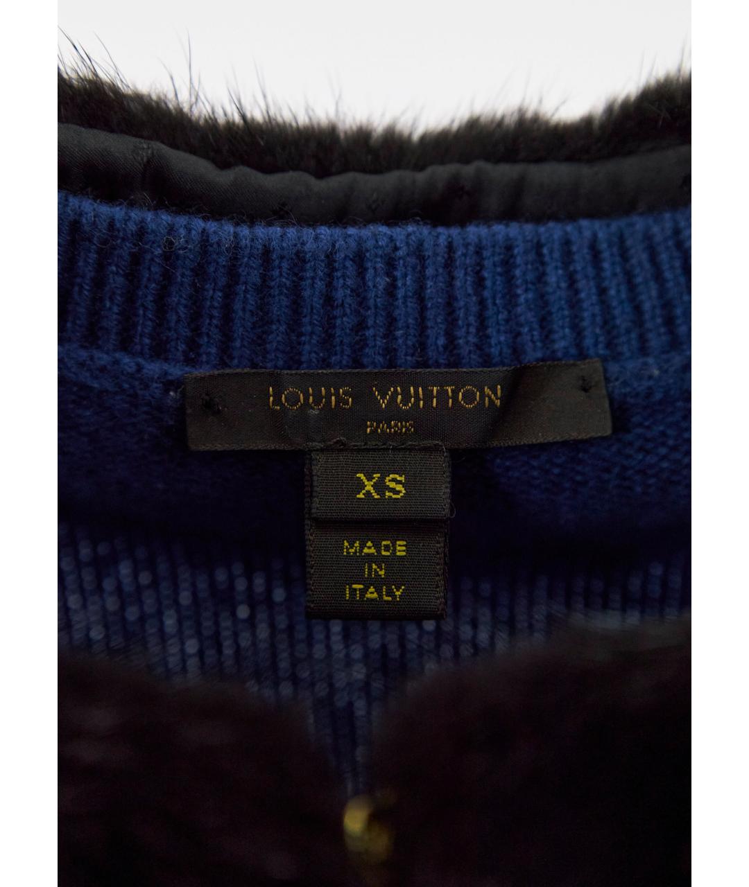 LOUIS VUITTON Синее кашемировое повседневное платье, фото 3