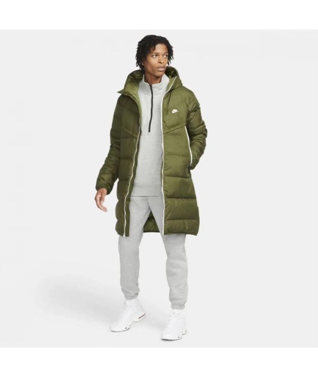 NIKE Зеленый пуховик, фото 8