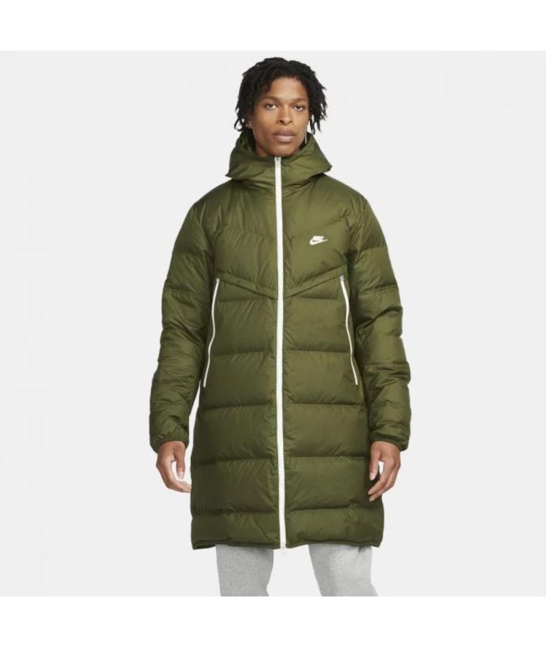 NIKE Зеленый пуховик, фото 7