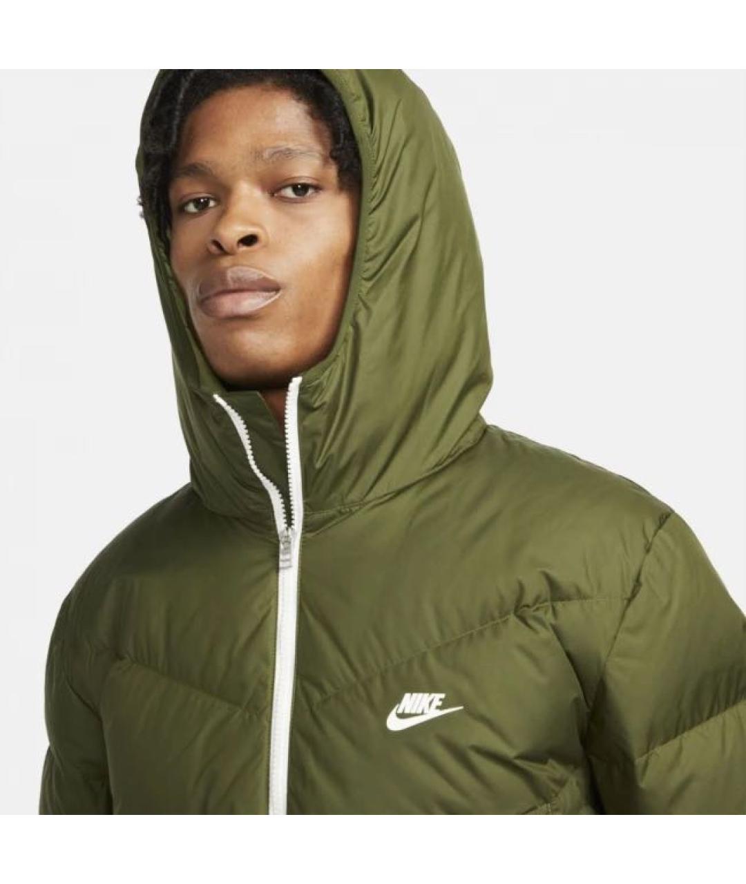 NIKE Зеленый пуховик, фото 5