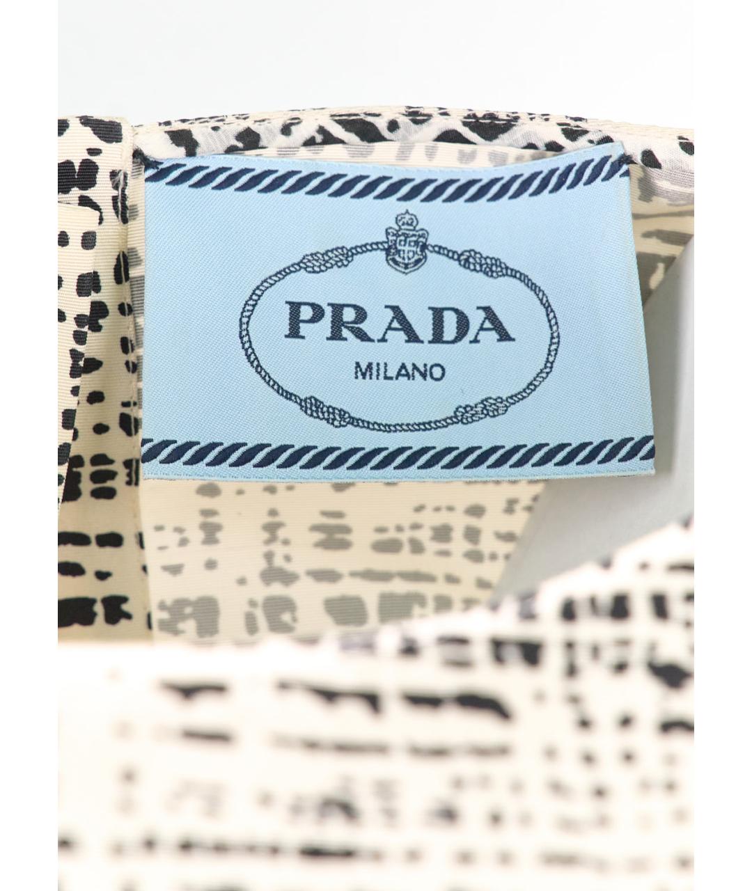 PRADA Бежевое шелковое повседневное платье, фото 3
