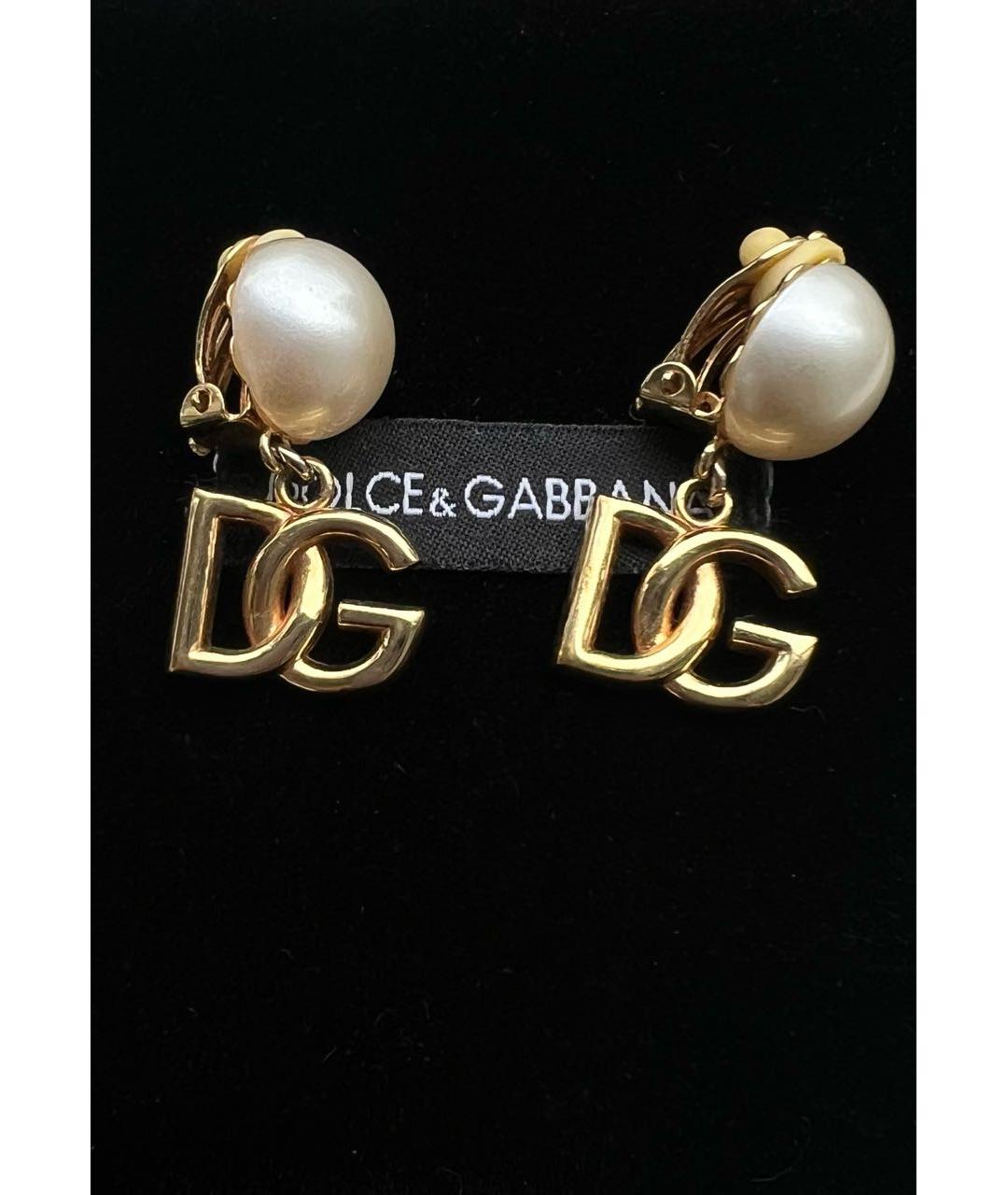 DOLCE&GABBANA Золотые металлические клипсы, фото 2