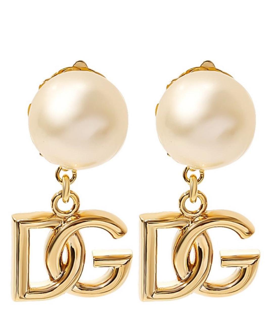 DOLCE&GABBANA Золотые металлические клипсы, фото 1