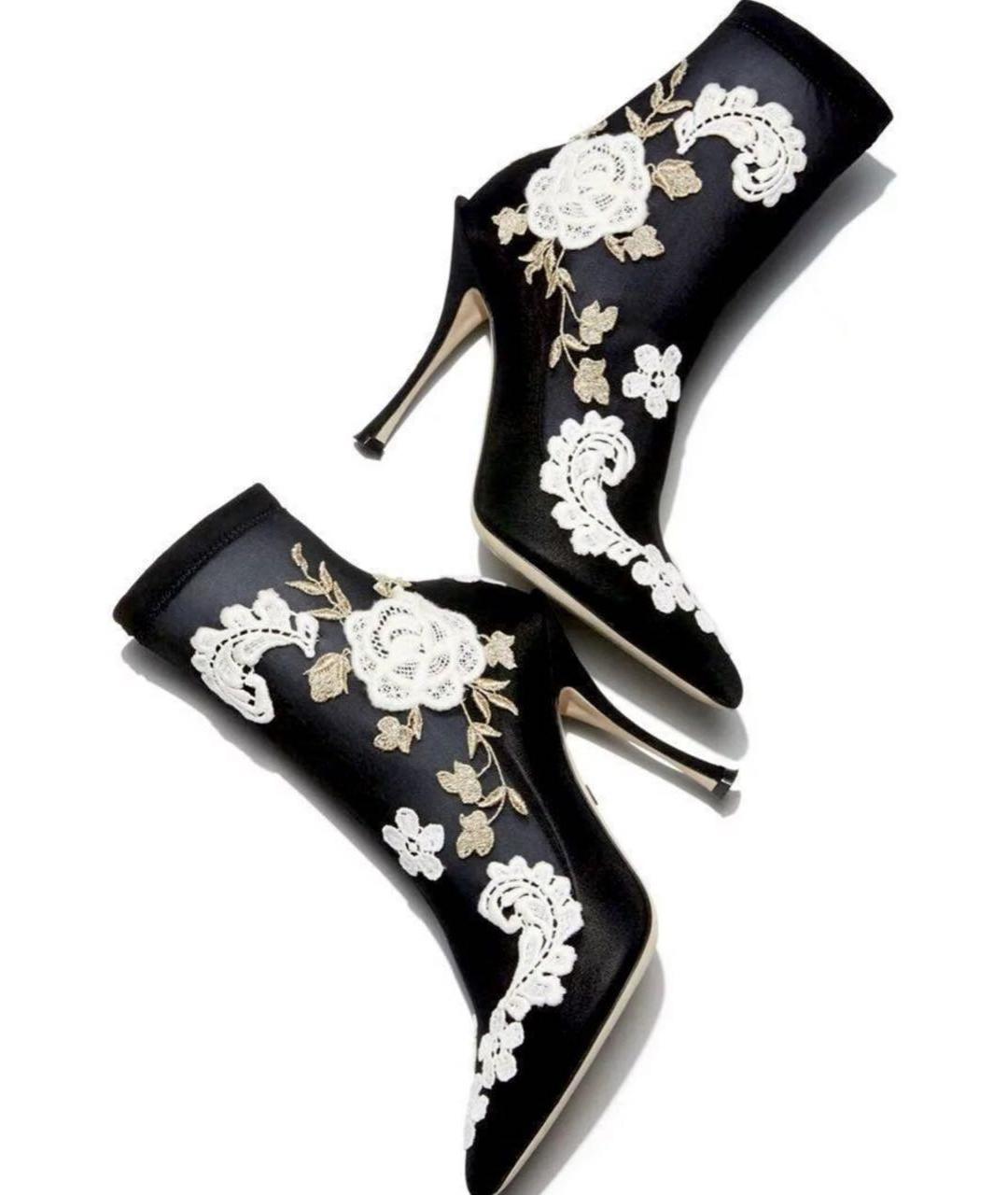 DOLCE&GABBANA Черные кожаные ботильоны, фото 4