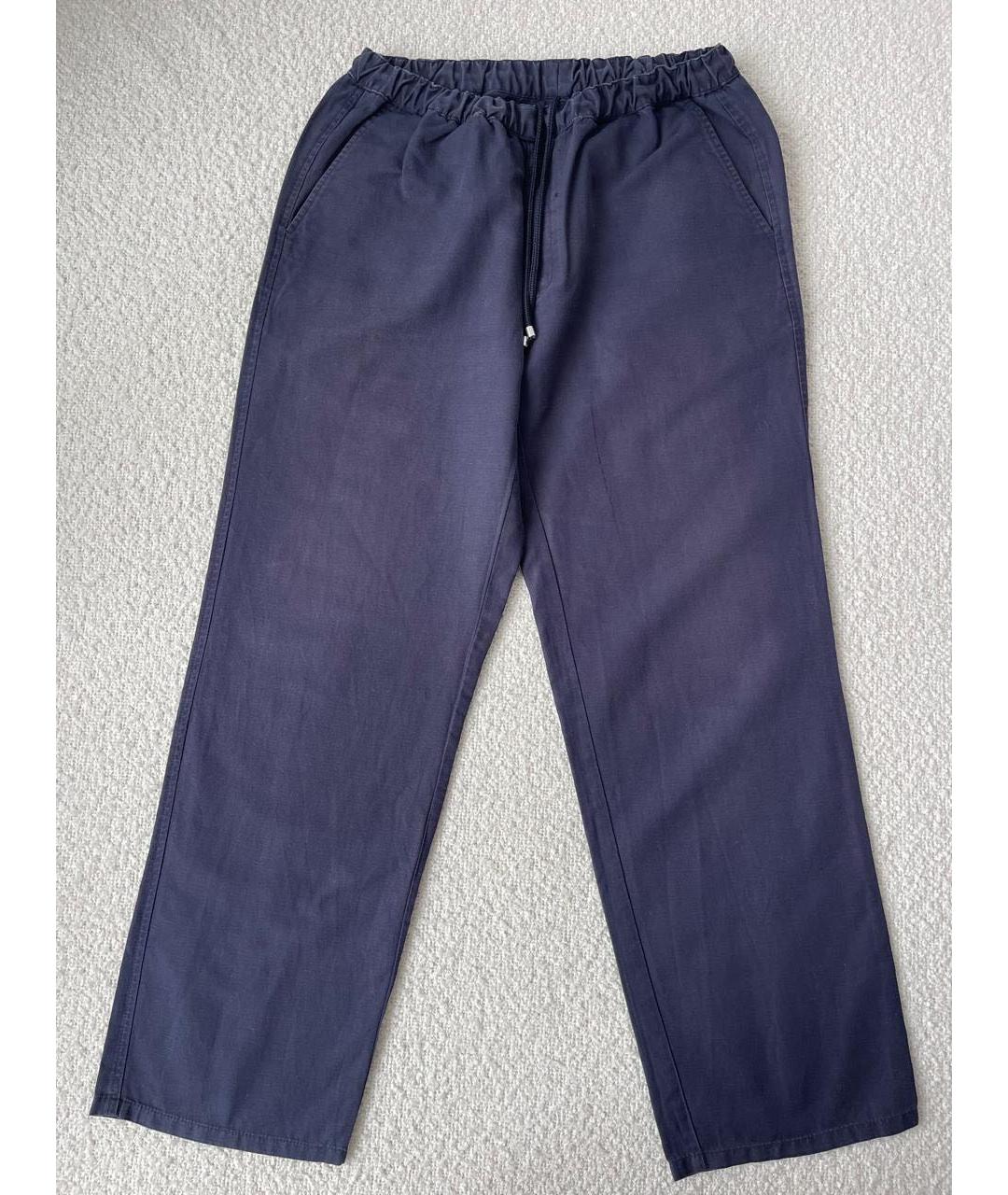 BRIONI Синие хлопковые повседневные брюки, фото 7