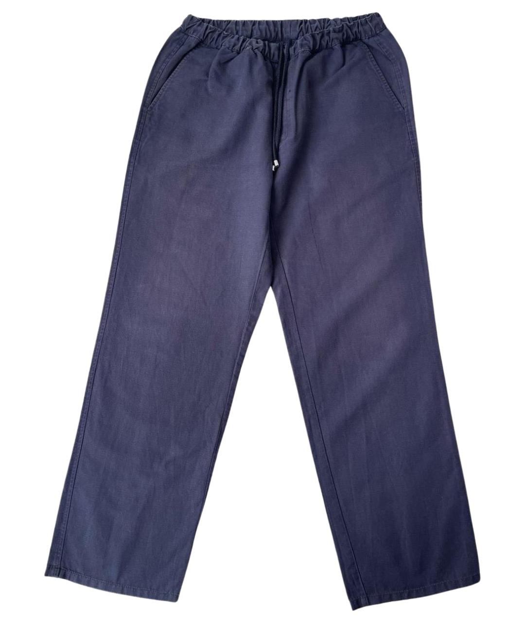 BRIONI Синие хлопковые повседневные брюки, фото 1