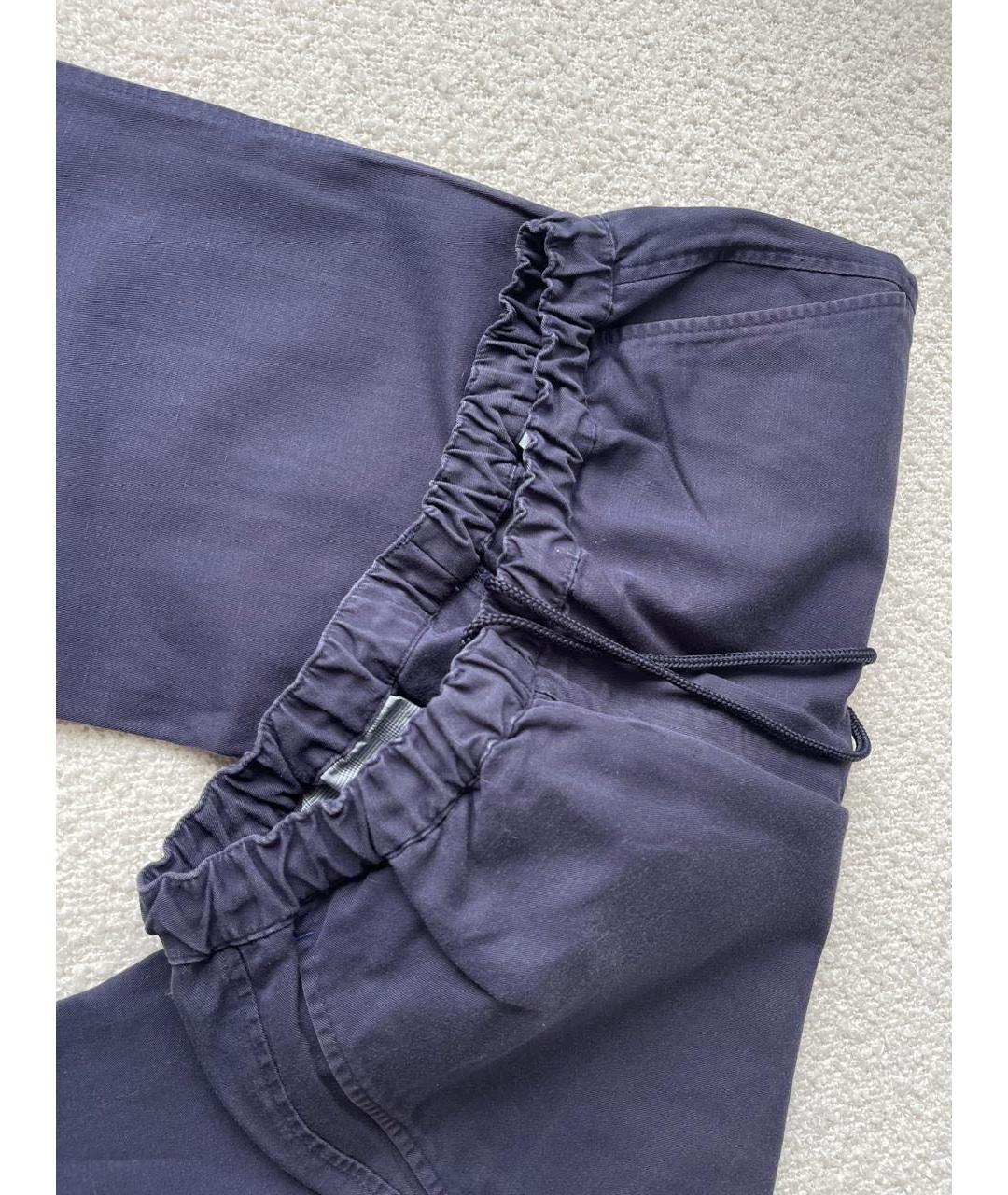 BRIONI Синие хлопковые повседневные брюки, фото 3