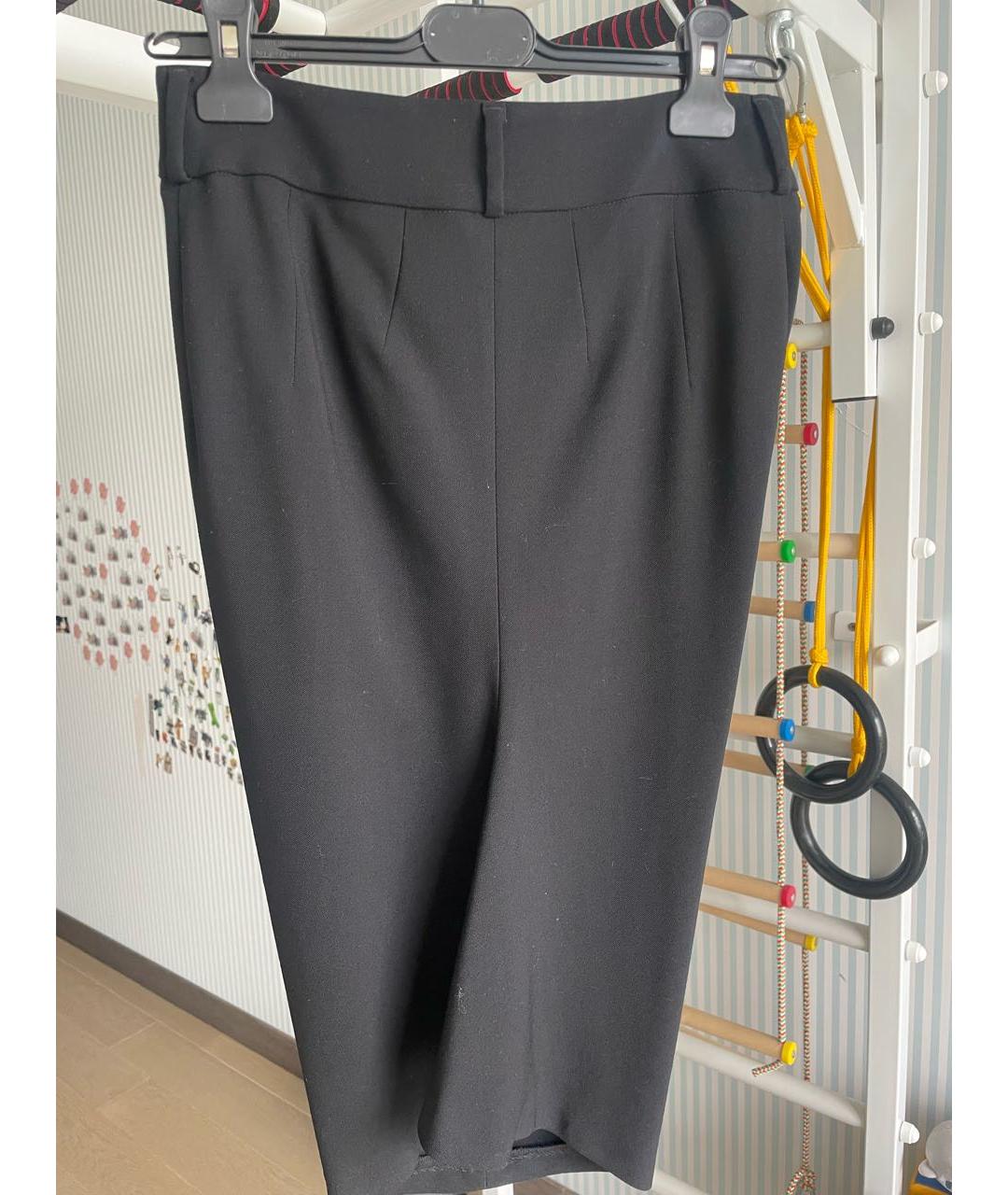 'S MAX MARA Черная шерстяная юбка миди, фото 2