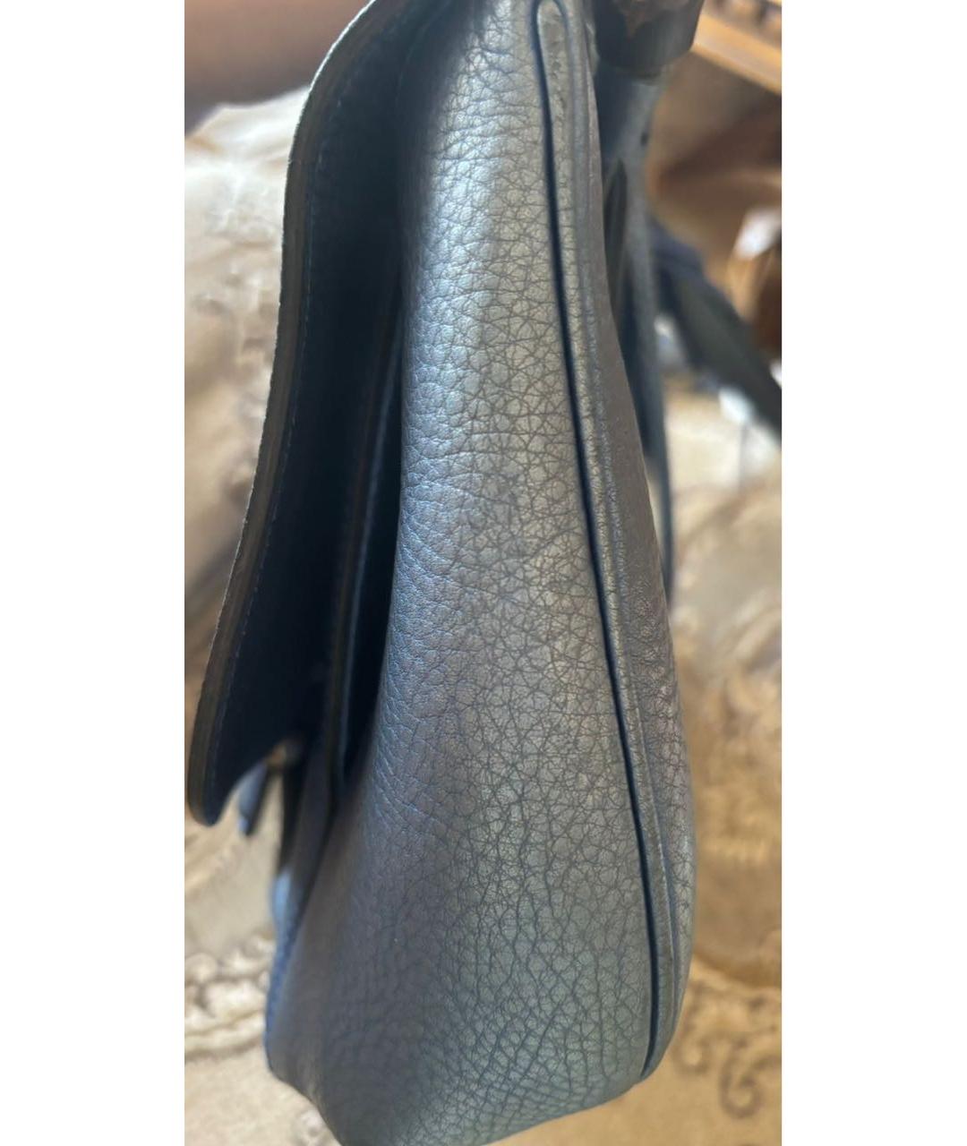 GUCCI Синяя кожаная сумка через плечо, фото 2