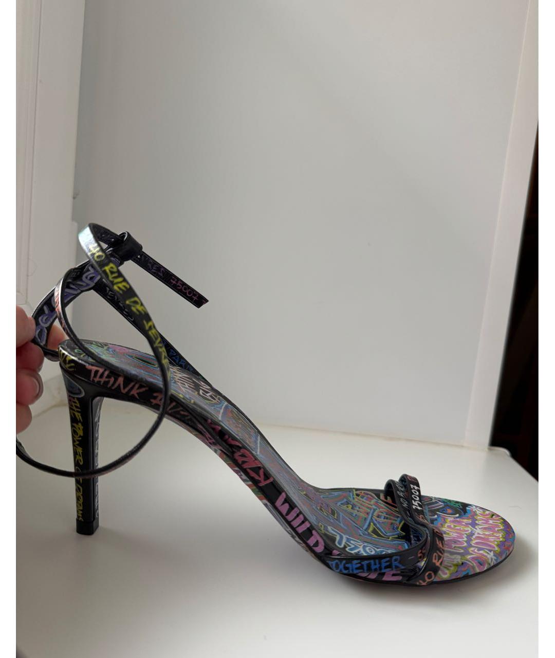 BALENCIAGA Мульти кожаные босоножки, фото 7