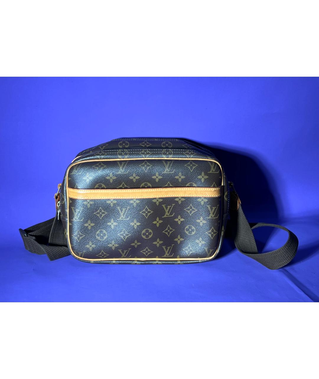 LOUIS VUITTON Коричневая кожаная сумка на плечо, фото 10