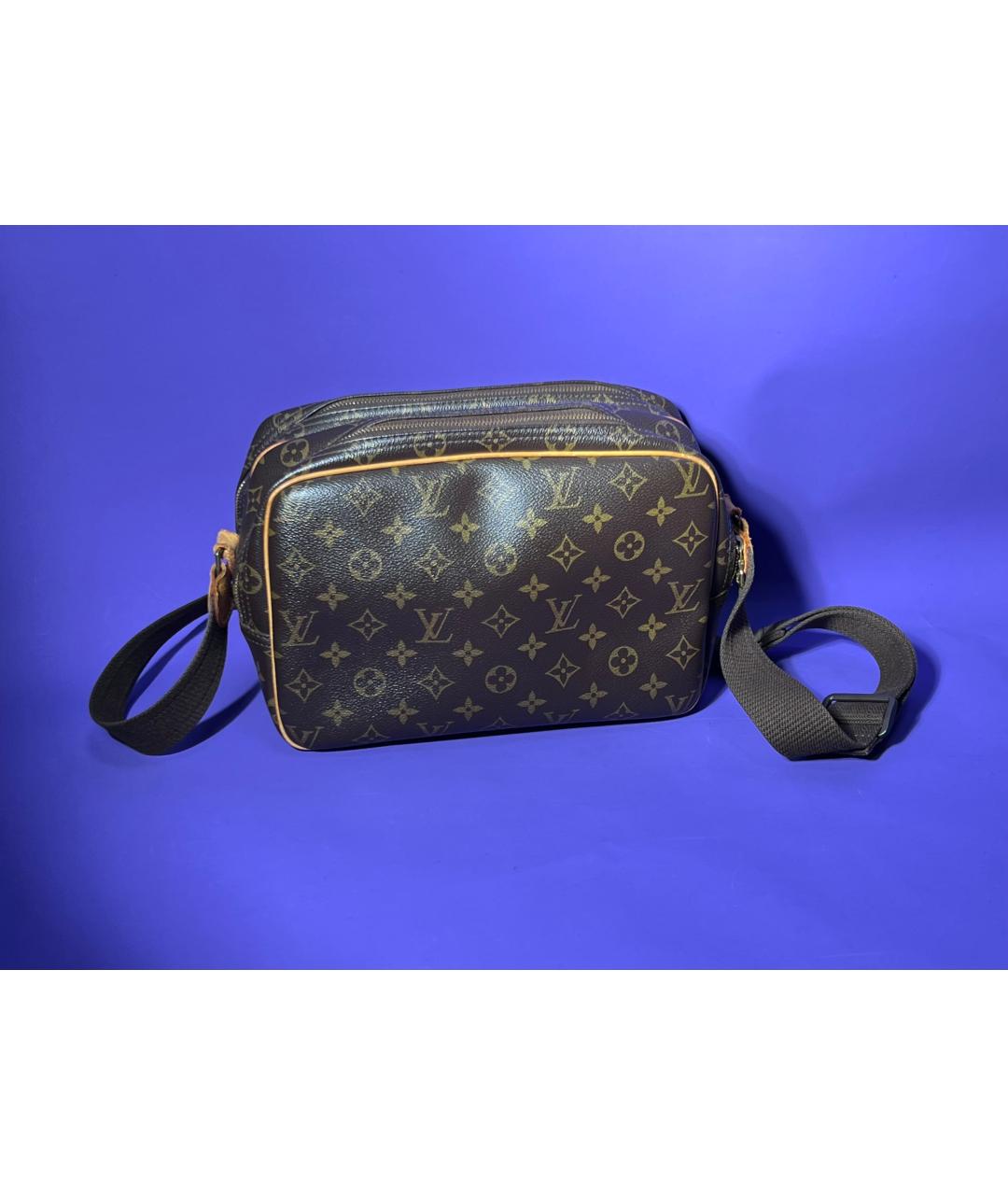 LOUIS VUITTON Коричневая кожаная сумка на плечо, фото 3