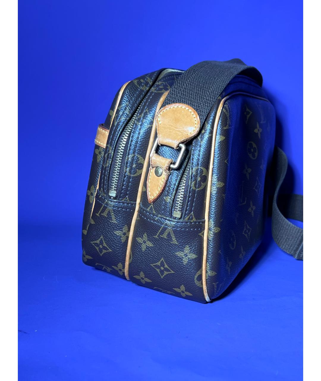 LOUIS VUITTON Коричневая кожаная сумка на плечо, фото 7