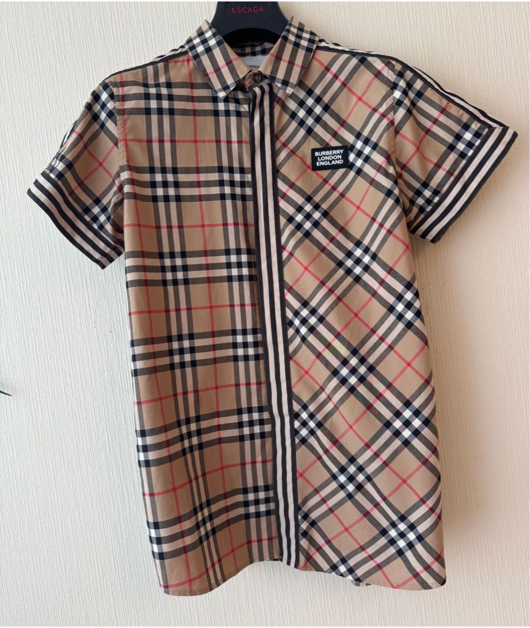 BURBERRY Бежевая хлопковая рубашка/блузка, фото 5