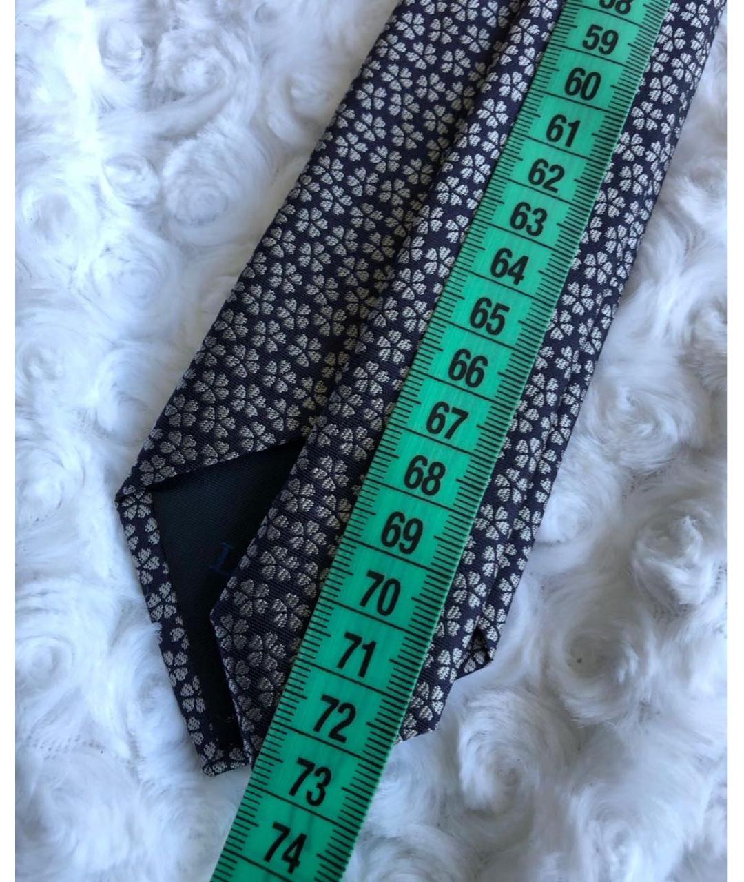 LANVIN Темно-синий шелковый галстук, фото 3