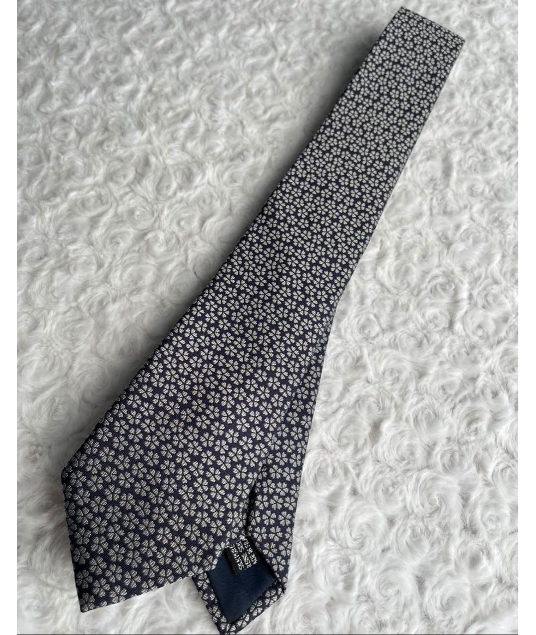 LANVIN Темно-синий шелковый галстук, фото 7