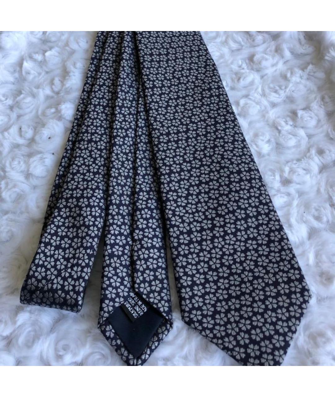 LANVIN Темно-синий шелковый галстук, фото 5