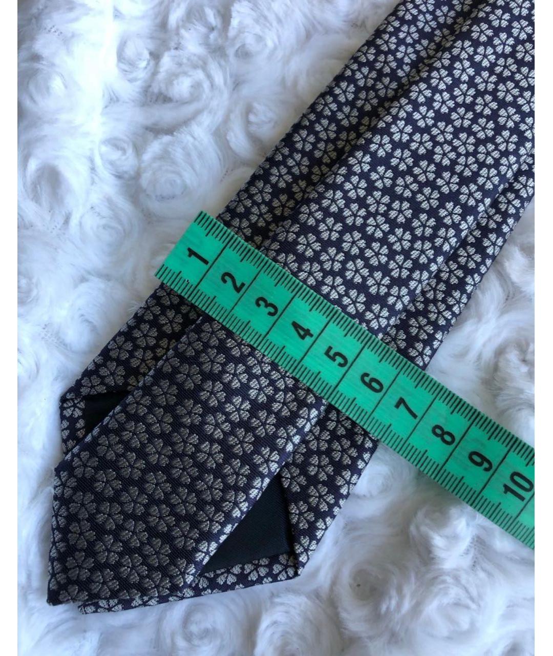 LANVIN Темно-синий шелковый галстук, фото 2