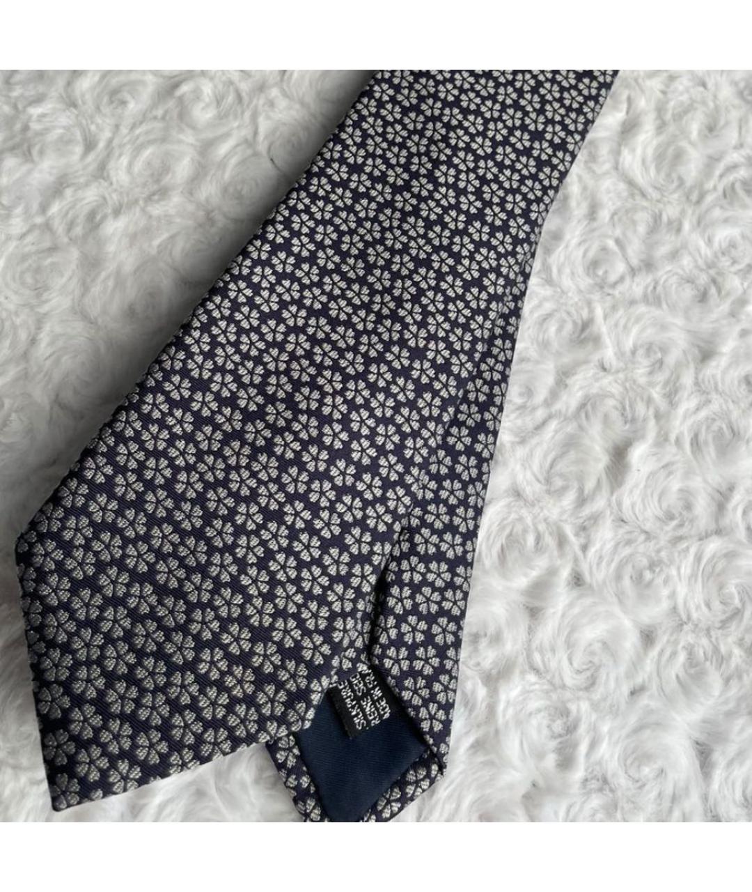 LANVIN Темно-синий шелковый галстук, фото 6