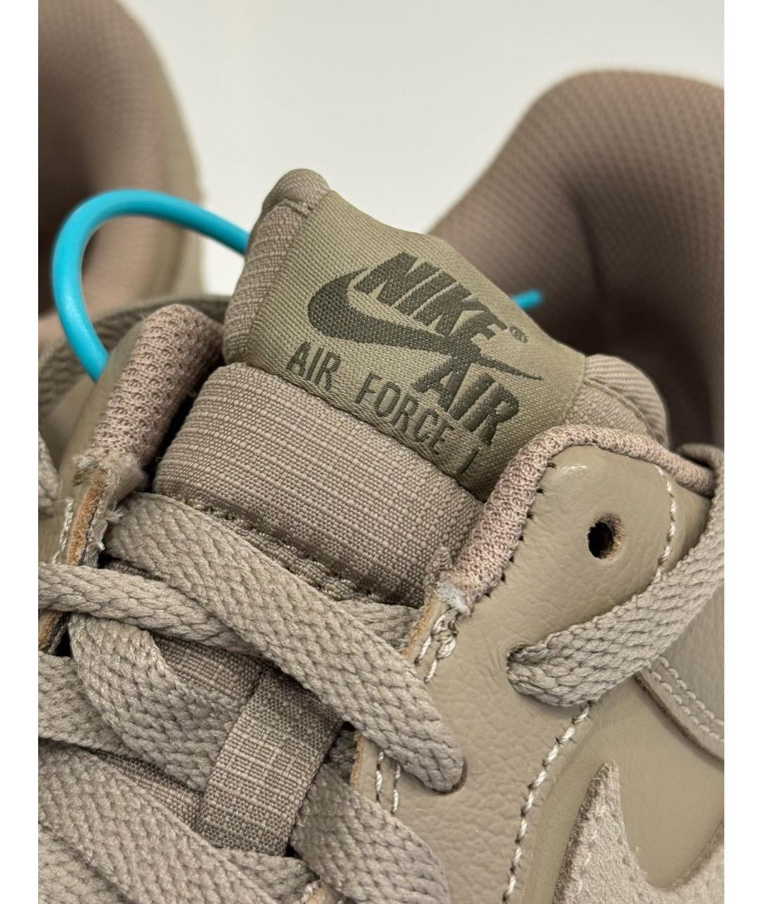 NIKE Бежевые кожаные кеды, фото 5