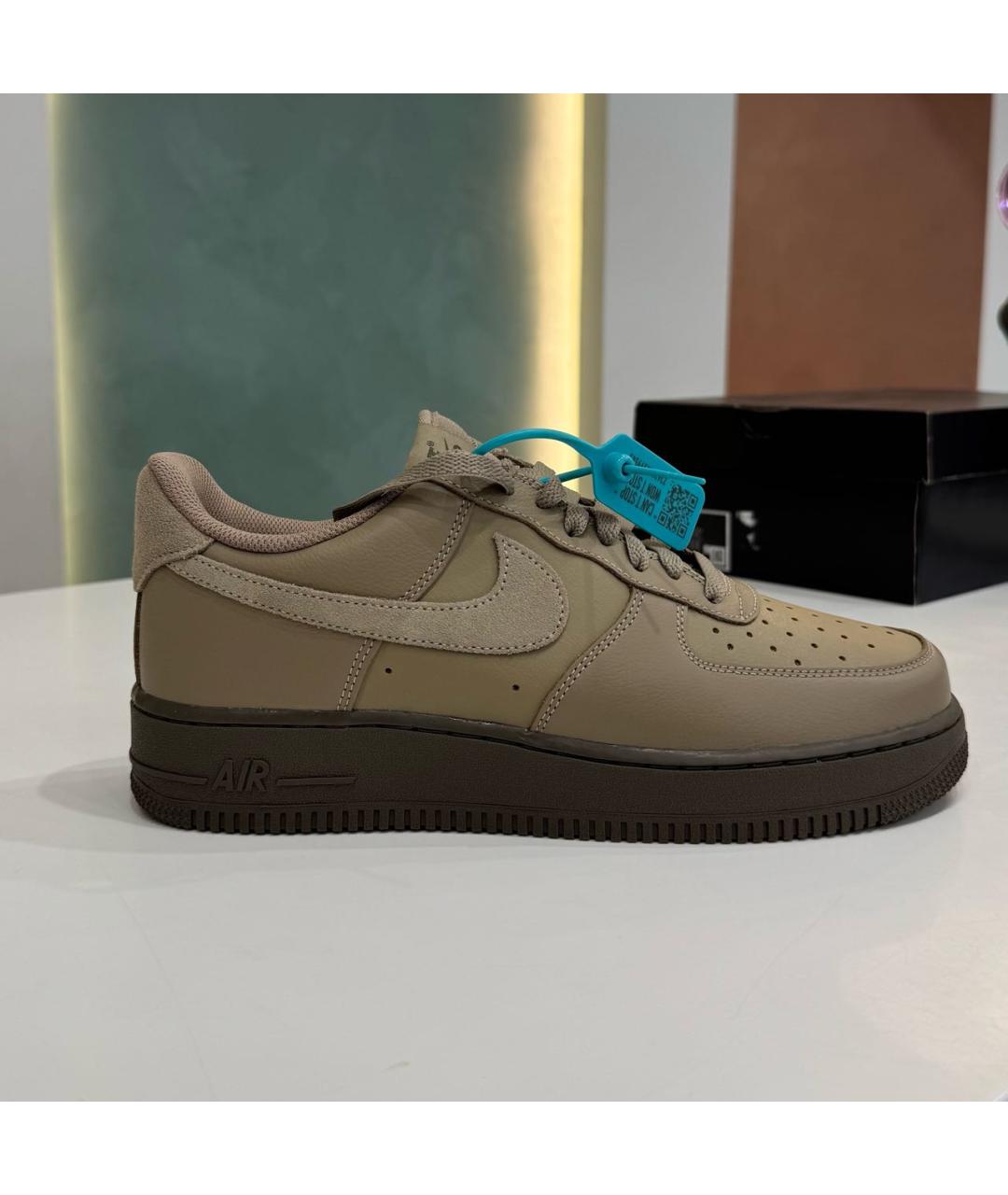 NIKE Бежевые кожаные кеды, фото 8