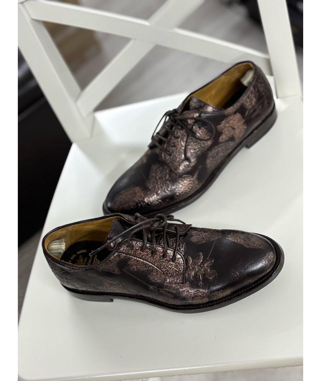 OFFICINE CREATIVE Коричневые кожаные туфли, фото 6