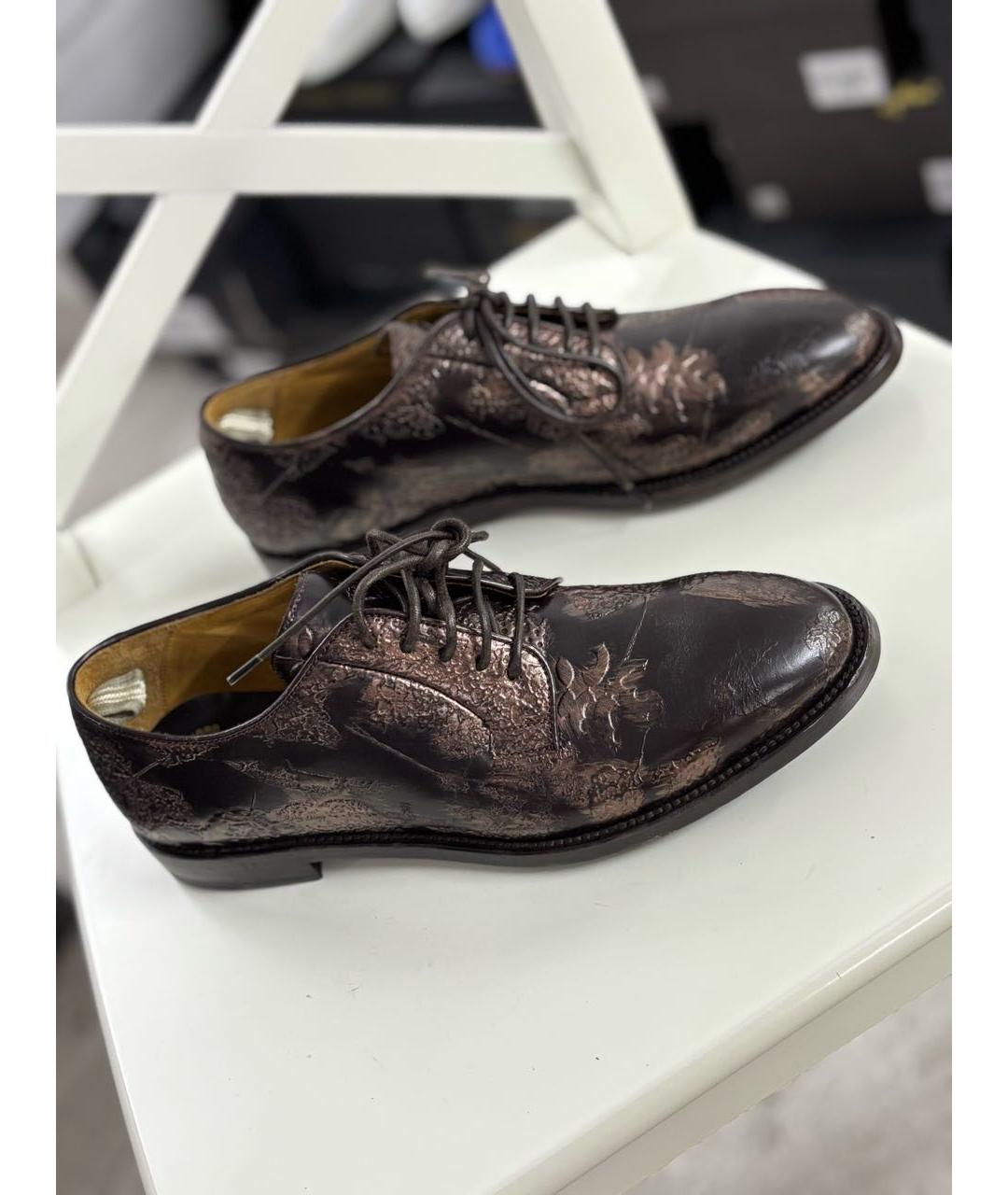 OFFICINE CREATIVE Коричневые кожаные туфли, фото 9