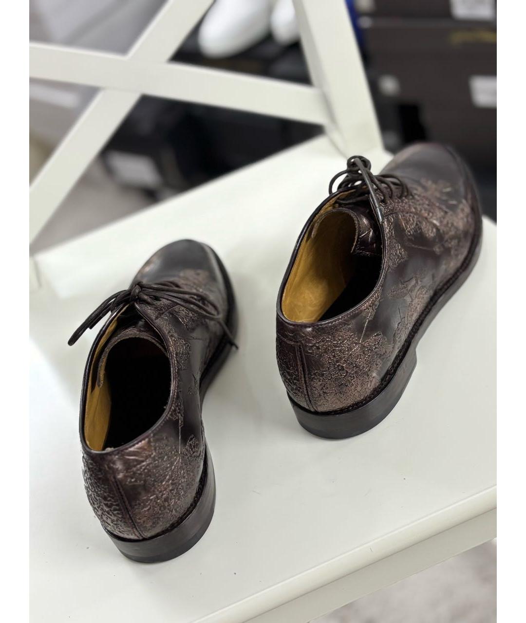 OFFICINE CREATIVE Коричневые кожаные туфли, фото 4