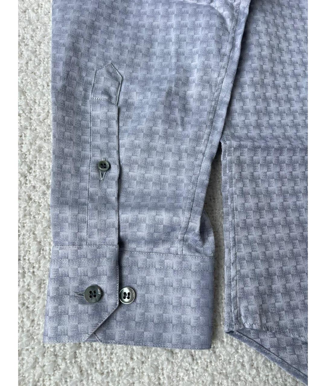 GIORGIO ARMANI Серая хлопковая классическая рубашка, фото 3