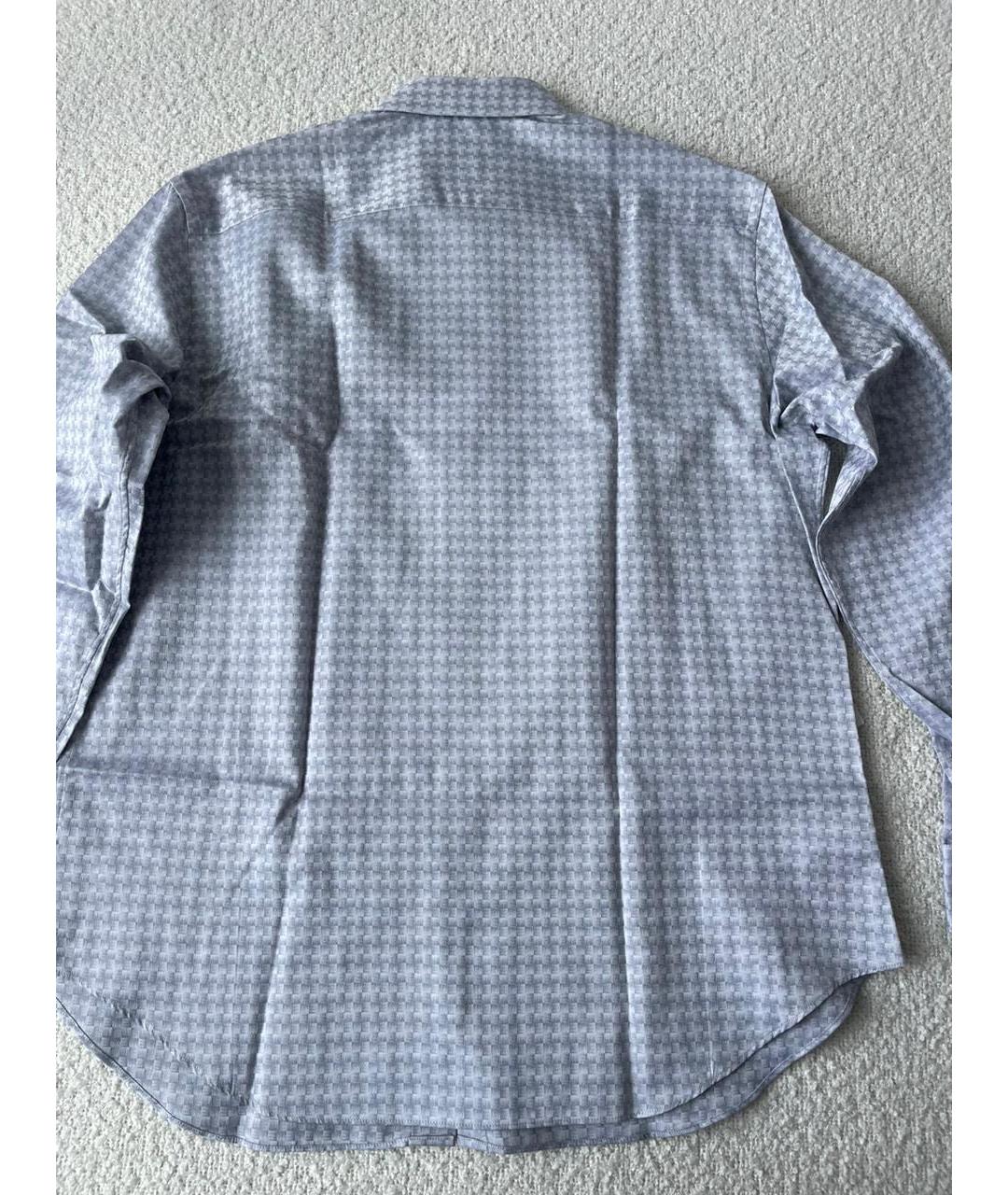 GIORGIO ARMANI Серая хлопковая классическая рубашка, фото 2