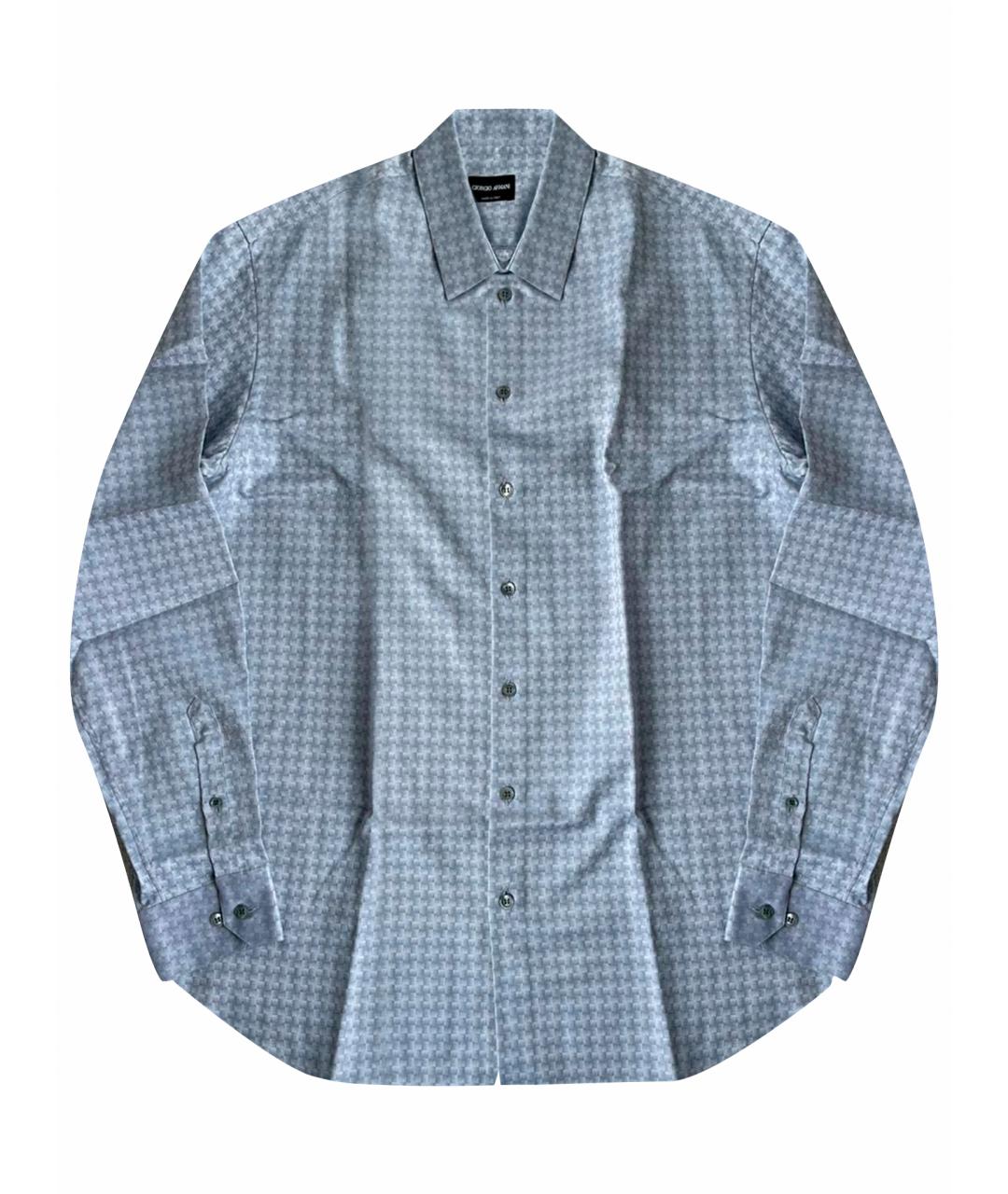 GIORGIO ARMANI Серая хлопковая классическая рубашка, фото 1