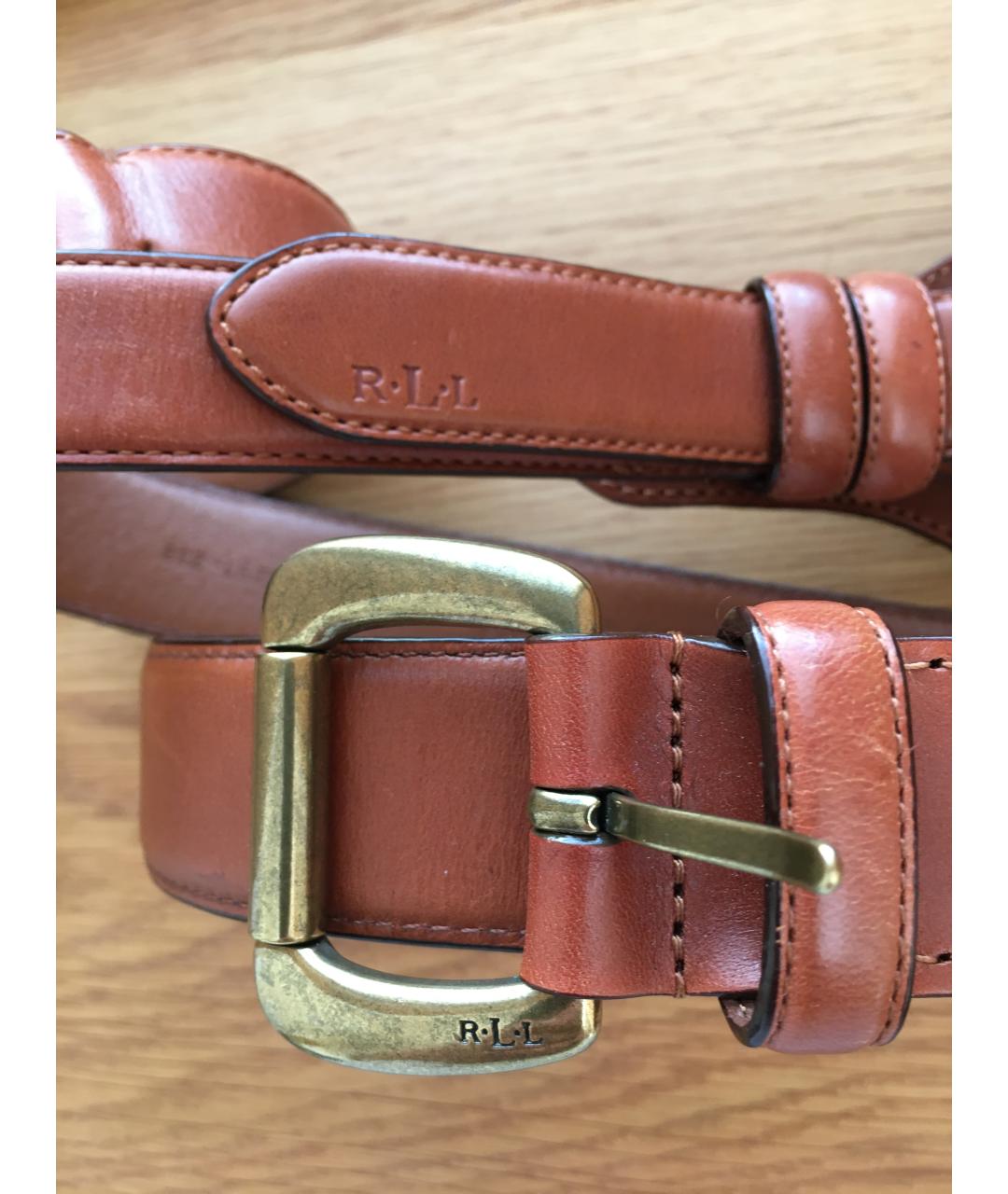 RALPH LAUREN Коричневый кожаный ремень, фото 5