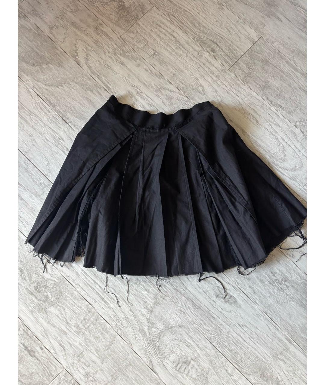 ALBERTA FERRETTI Черная хлопковая юбка миди, фото 2