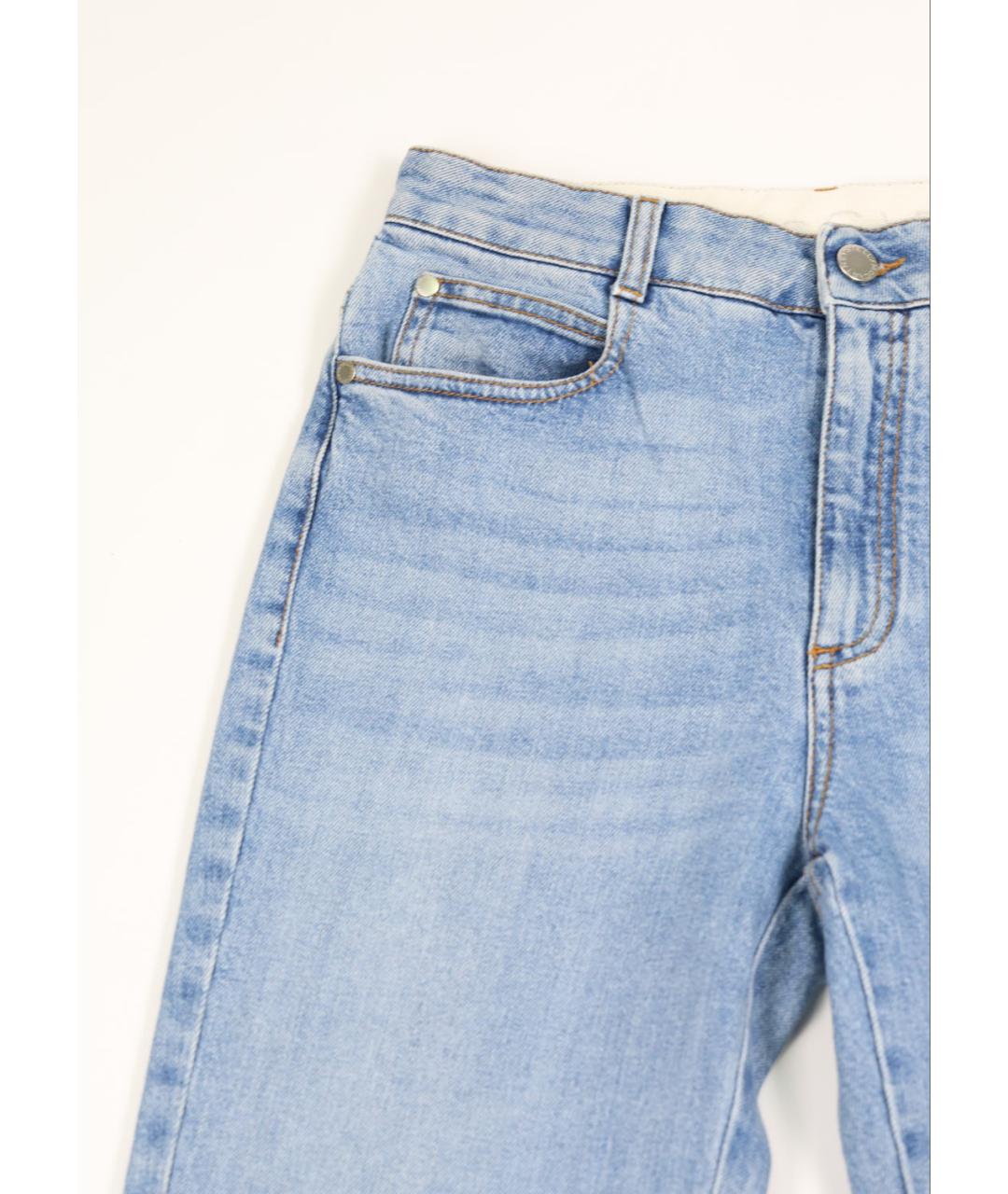 STELLA MCCARTNEY Голубые хлопковые прямые джинсы, фото 5