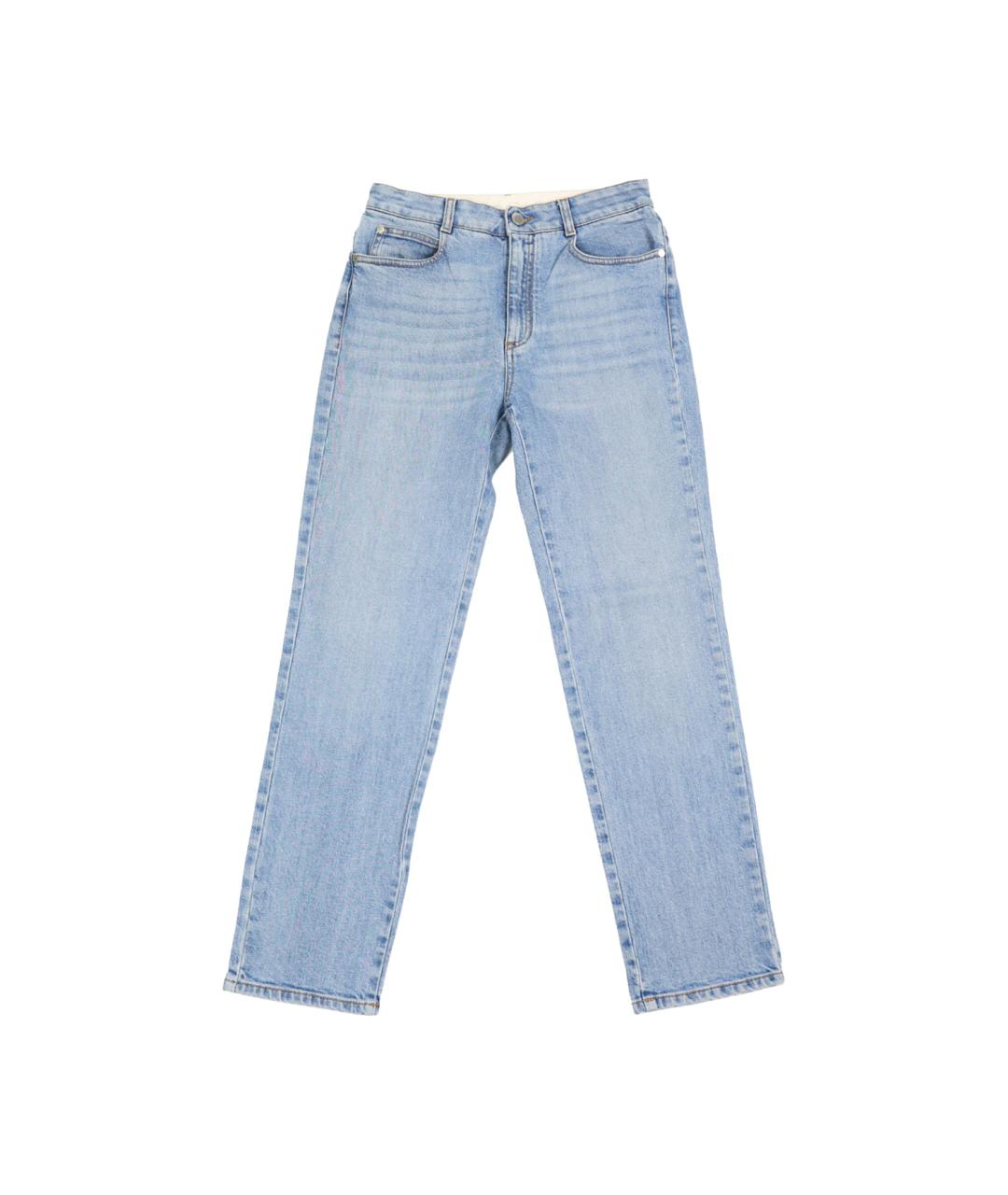 STELLA MCCARTNEY Голубые хлопковые прямые джинсы, фото 1