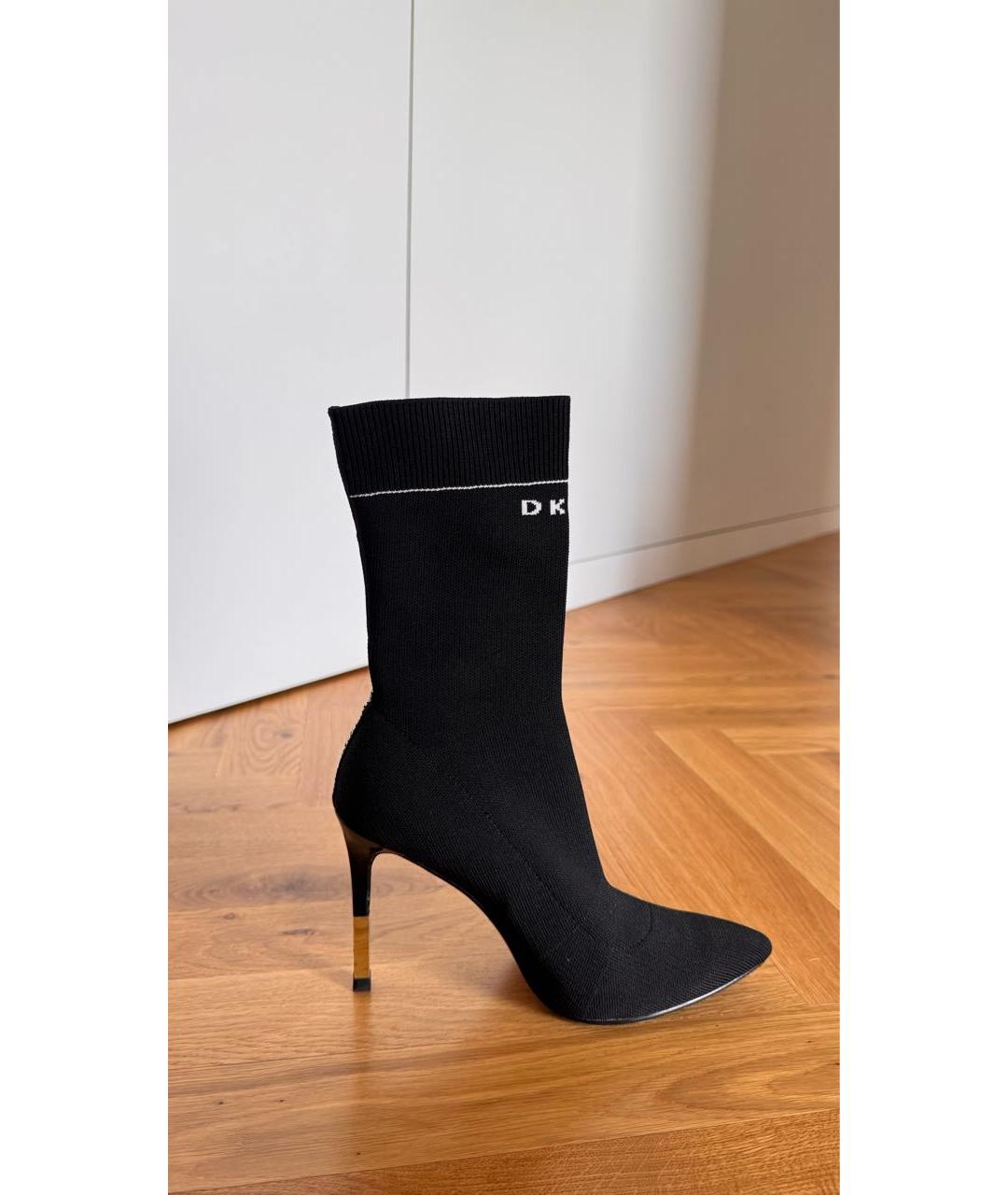 DKNY Черные текстильные ботильоны, фото 9
