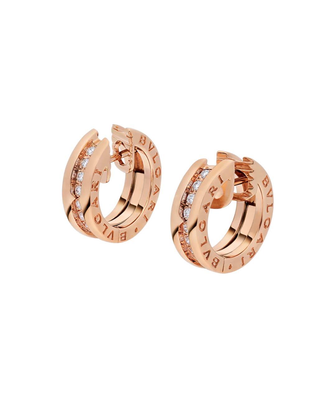 BVLGARI Золотые серьги из розового золота, фото 1