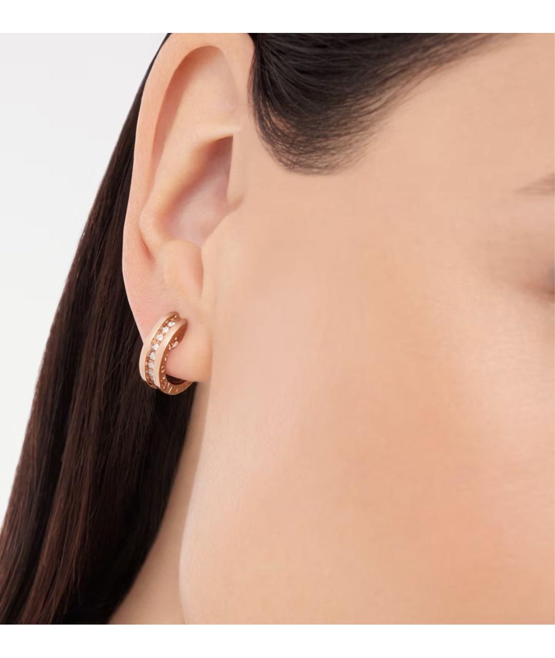 BVLGARI Золотые серьги из розового золота, фото 7